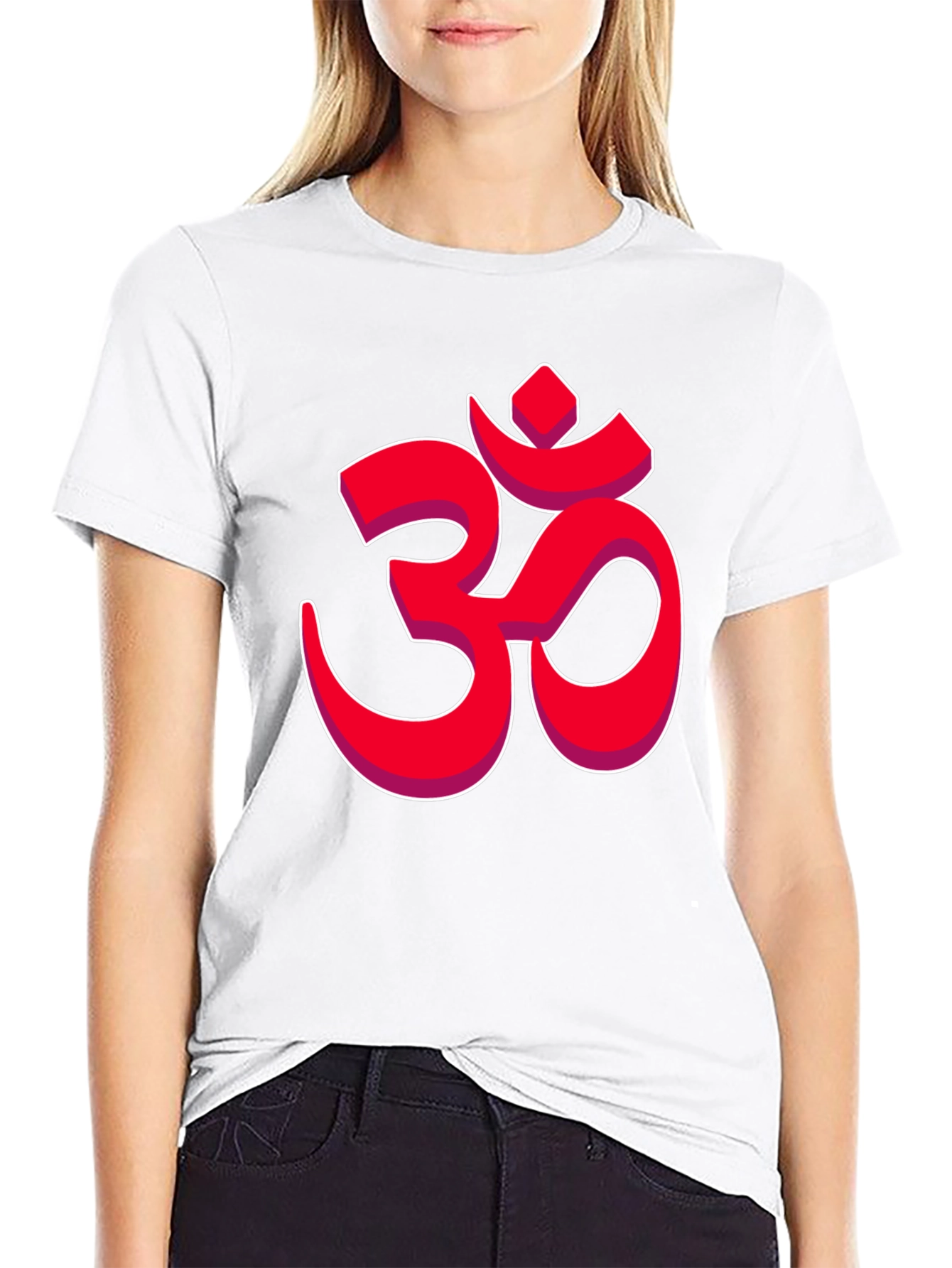 Mens Black T-Shirt with Om Symbol