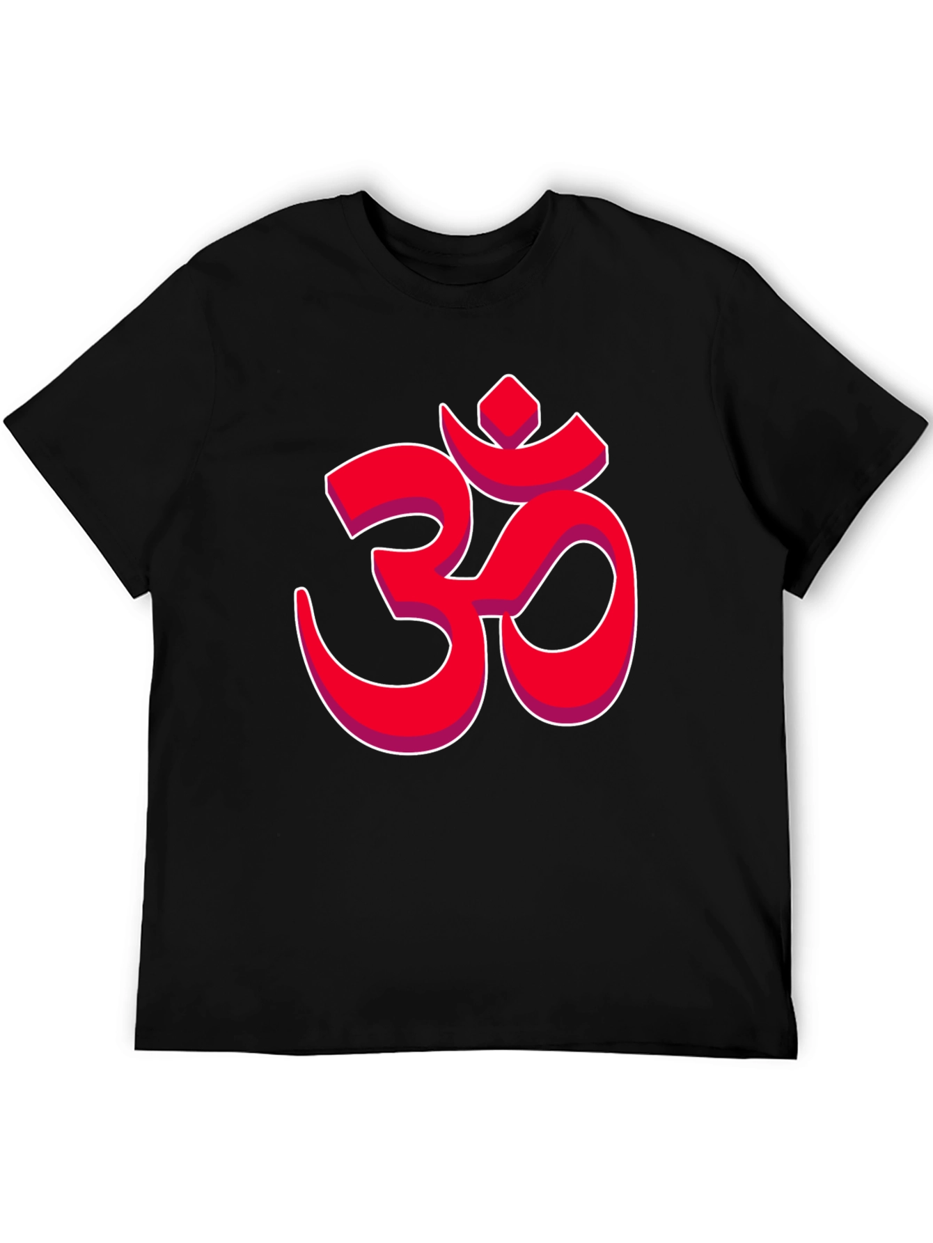Mens Black T-Shirt with Om Symbol
