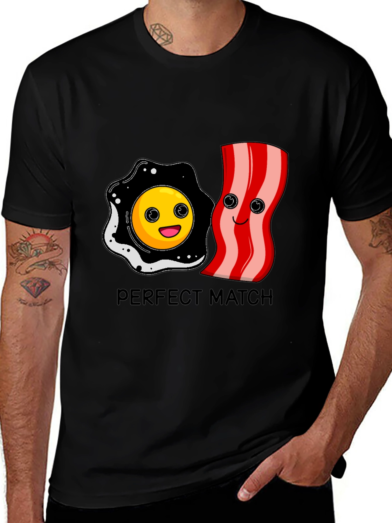 Perfect Match: Bacon and Eggs Graphic Tee