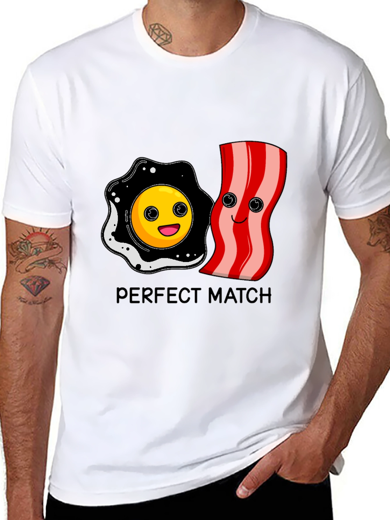 Perfect Match: Bacon and Eggs Graphic Tee