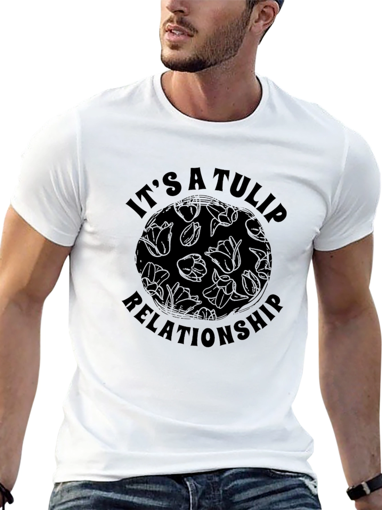Its A Tulip Relationship Black T-Shirt