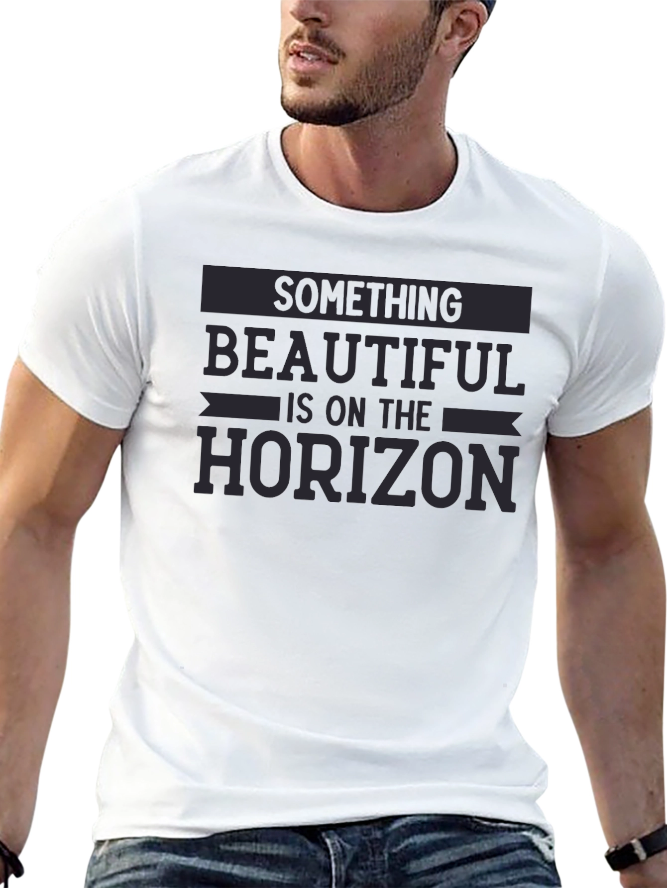 Beautiful Horizon Graphic Tee - Soft Black T-Shirt