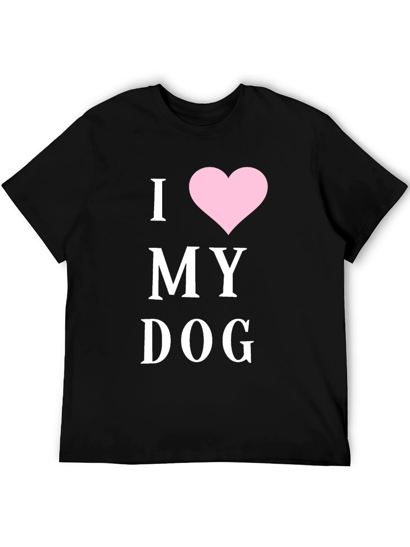I Heart My Dog T-Shirt - Black Cotton Blend