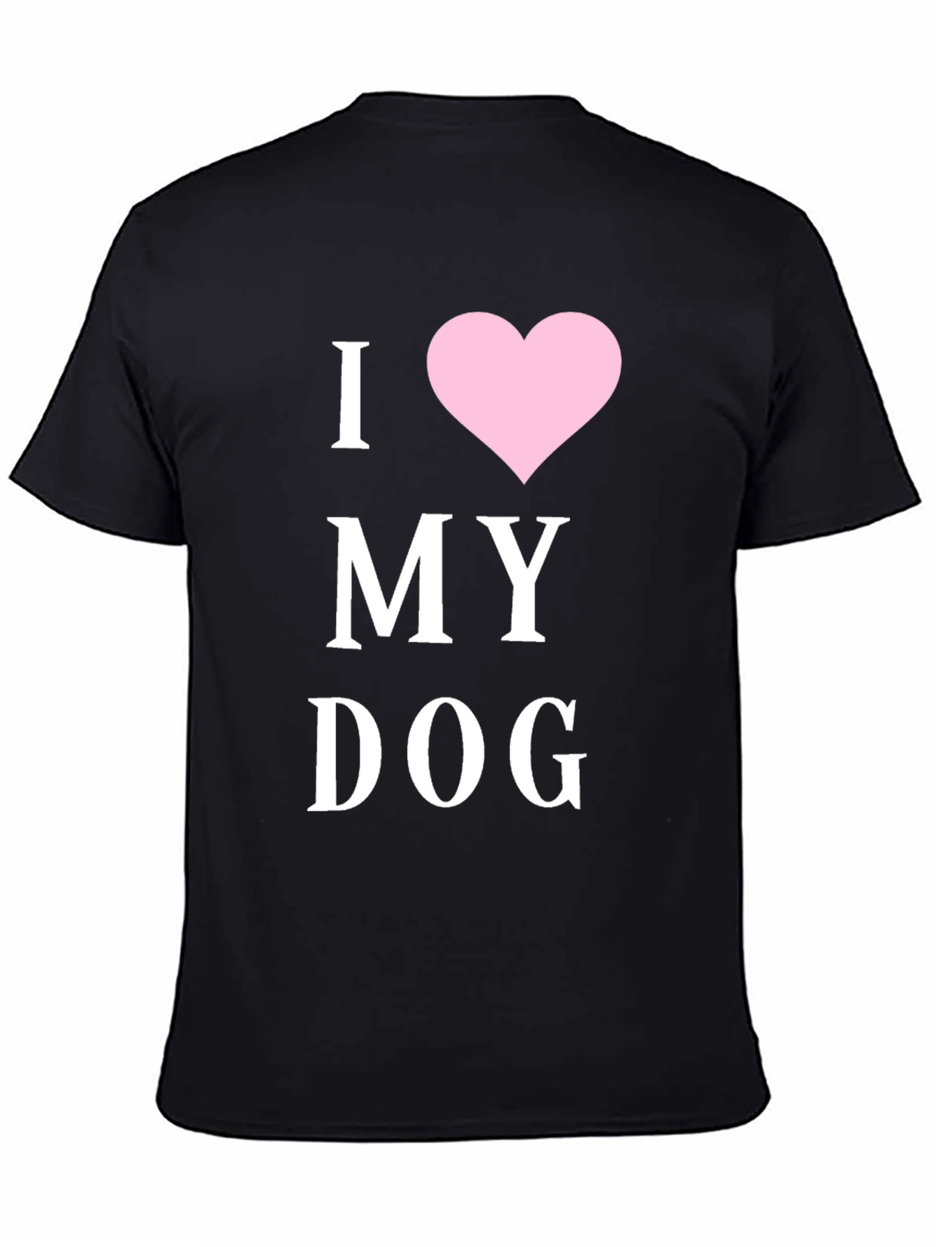 I Heart My Dog T-Shirt - Black Cotton Blend