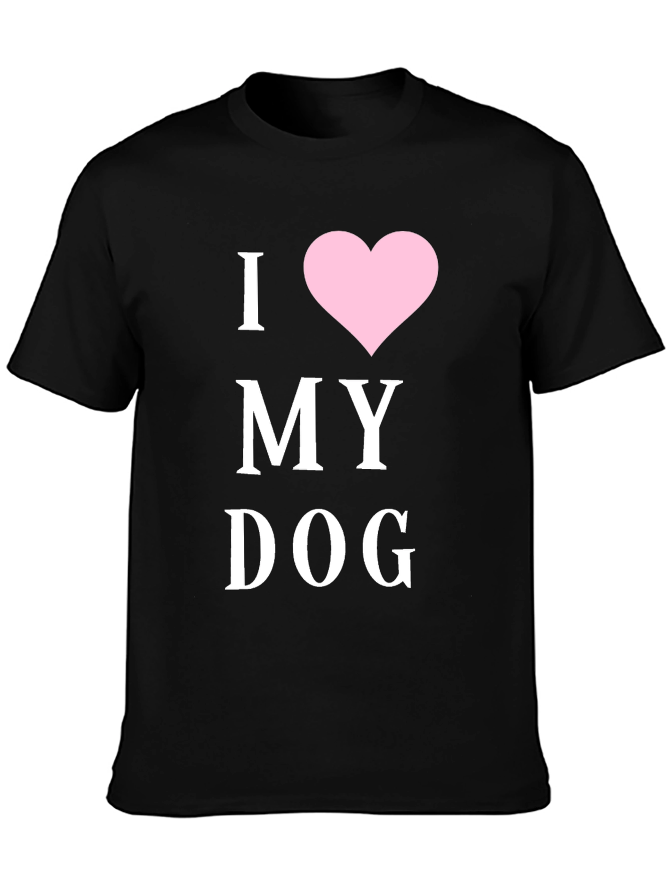 I Heart My Dog T-Shirt - Black Cotton Blend