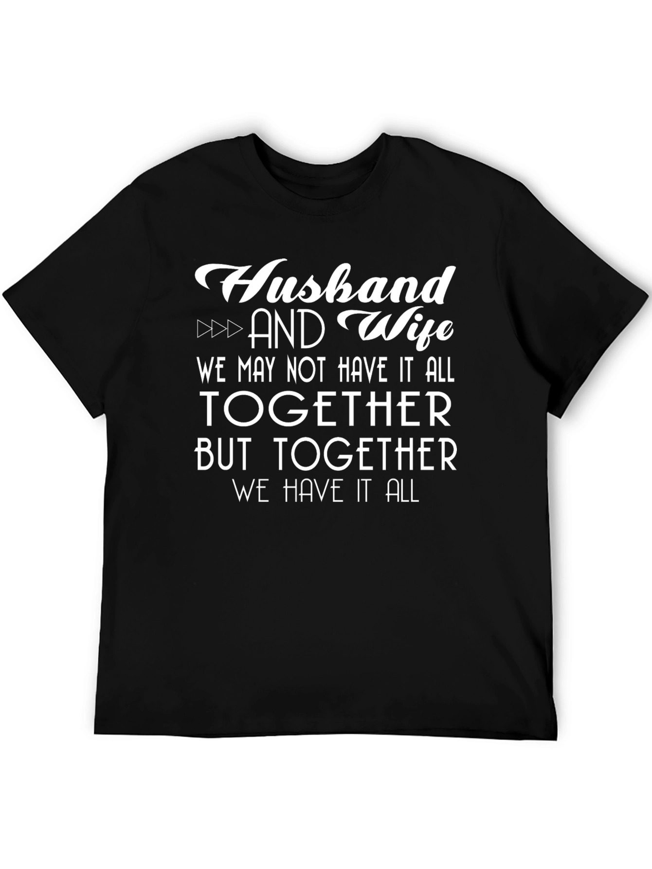 Husband and Wife Graphic Print T-Shirt