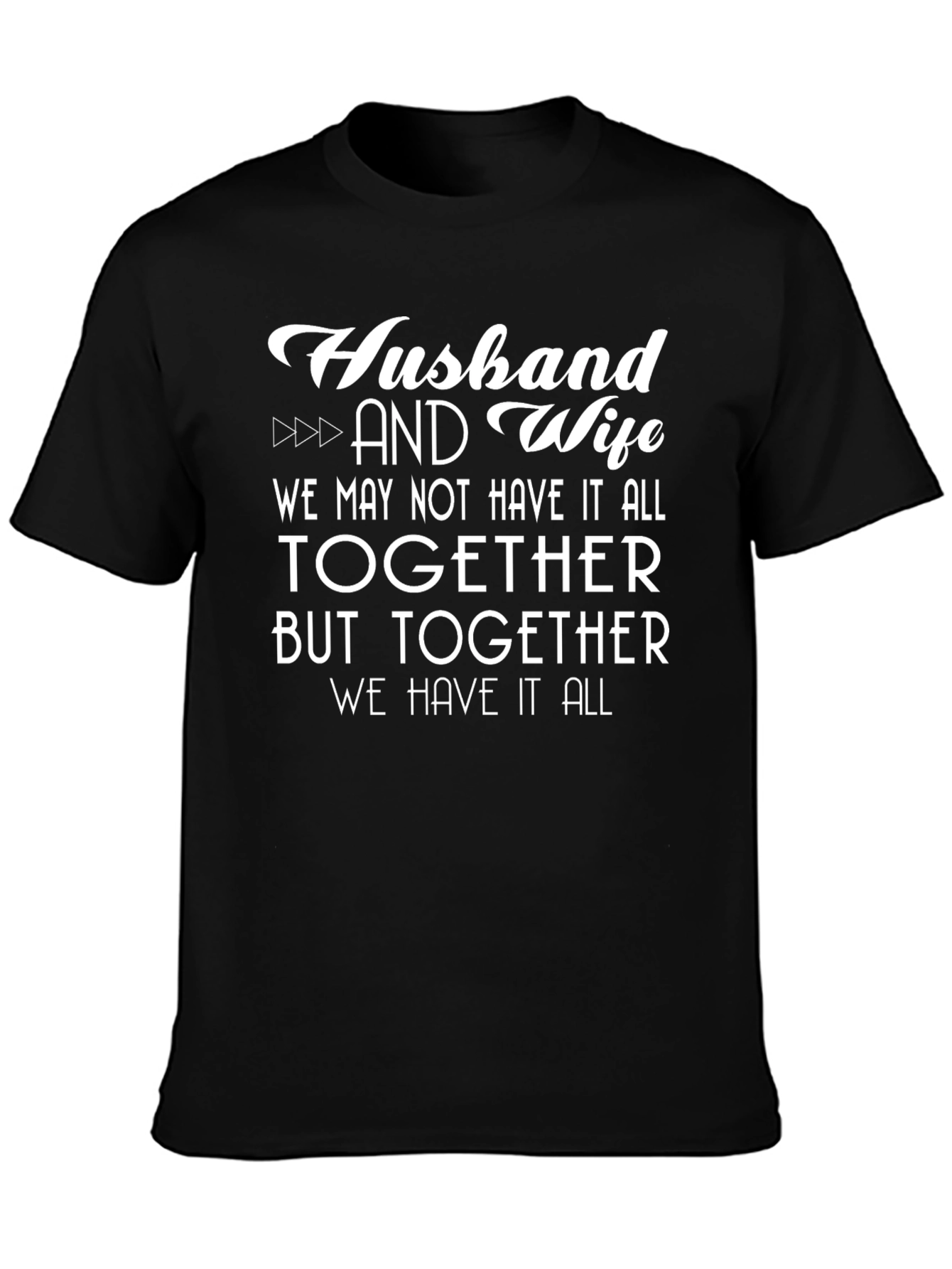 Husband and Wife Graphic Print T-Shirt