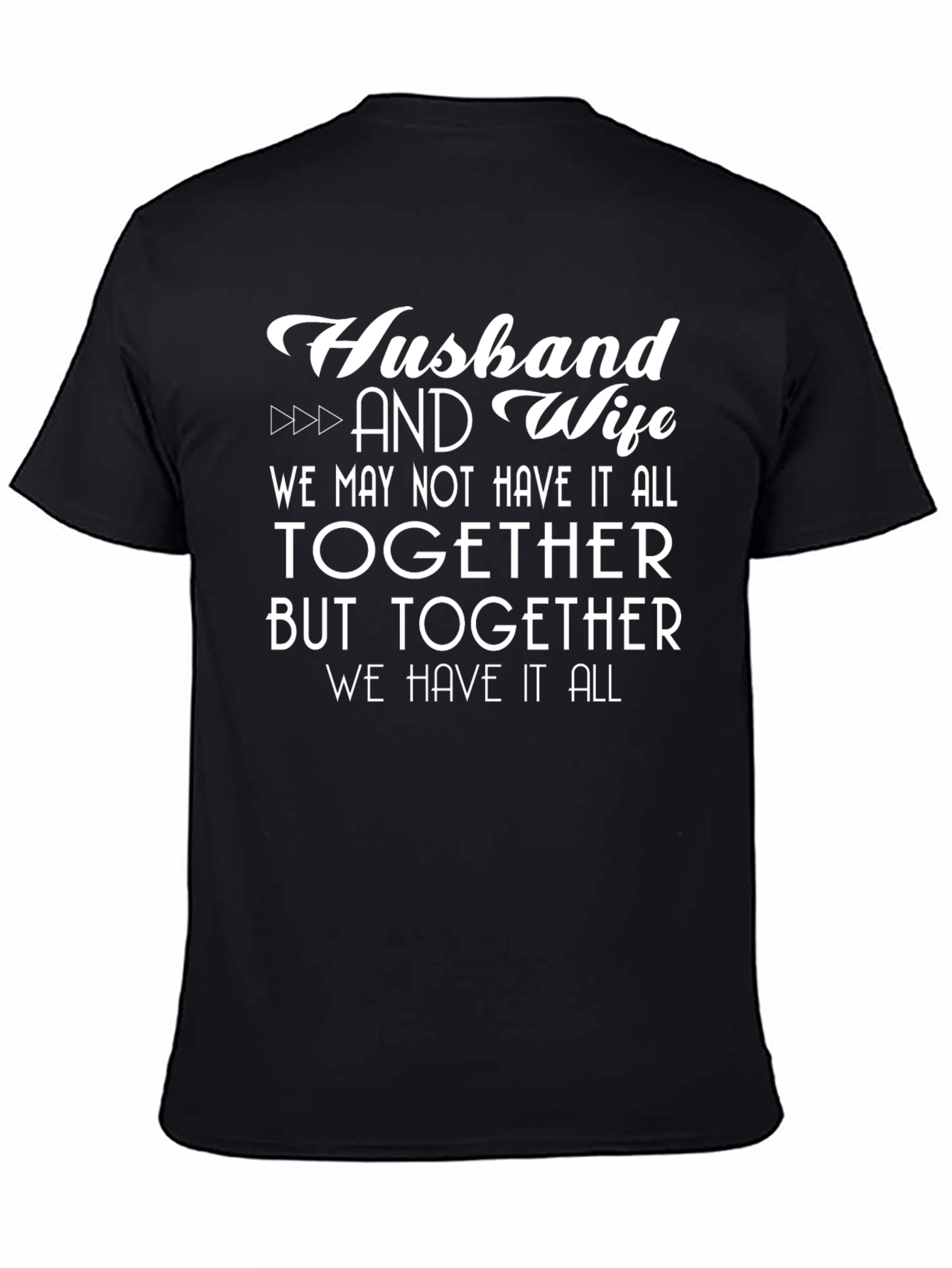 Husband and Wife Graphic Print T-Shirt
