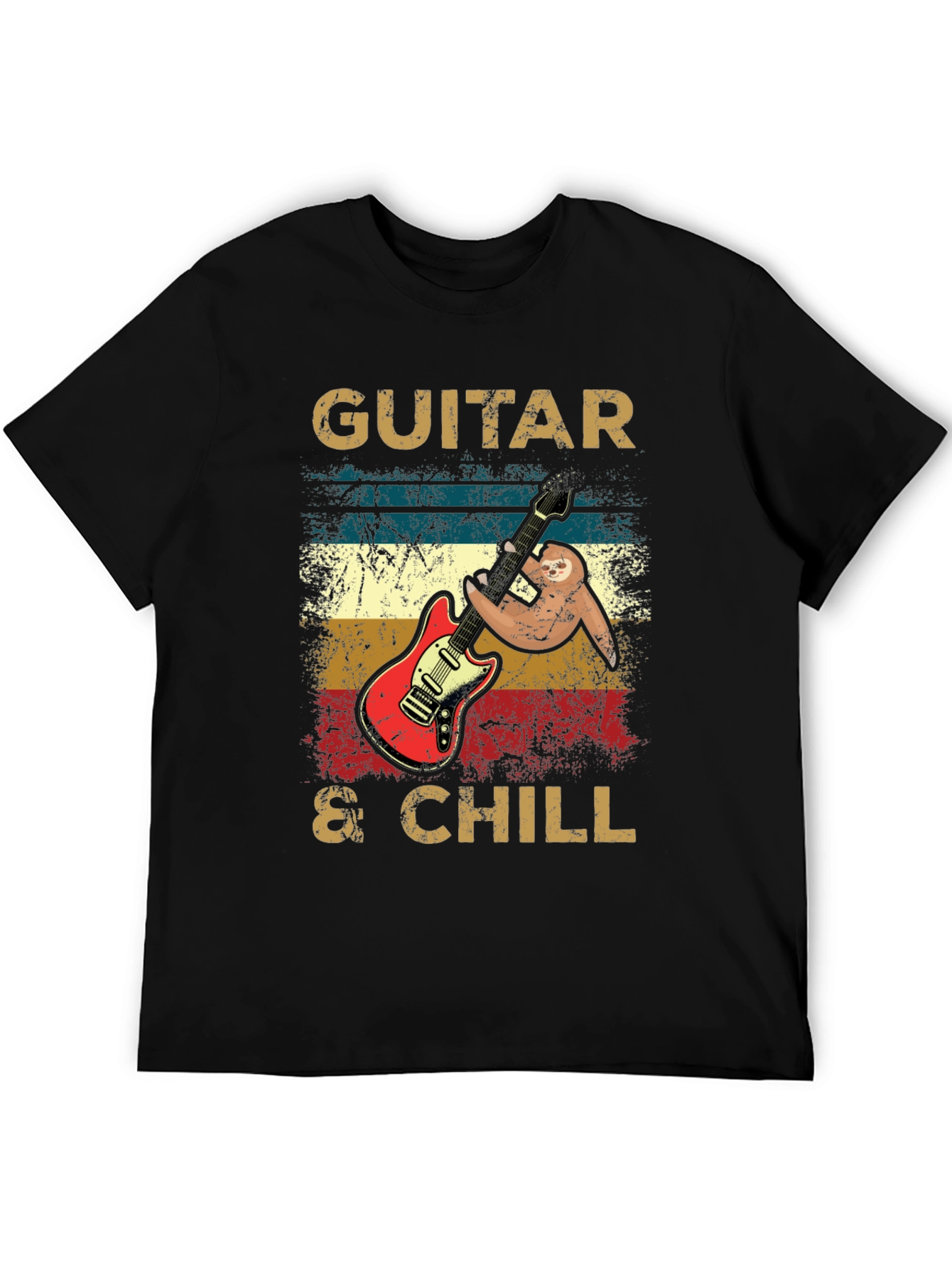 Guitar & Chill Sloth T-Shirt