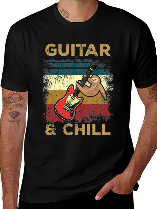 Guitar & Chill Sloth T-Shirt