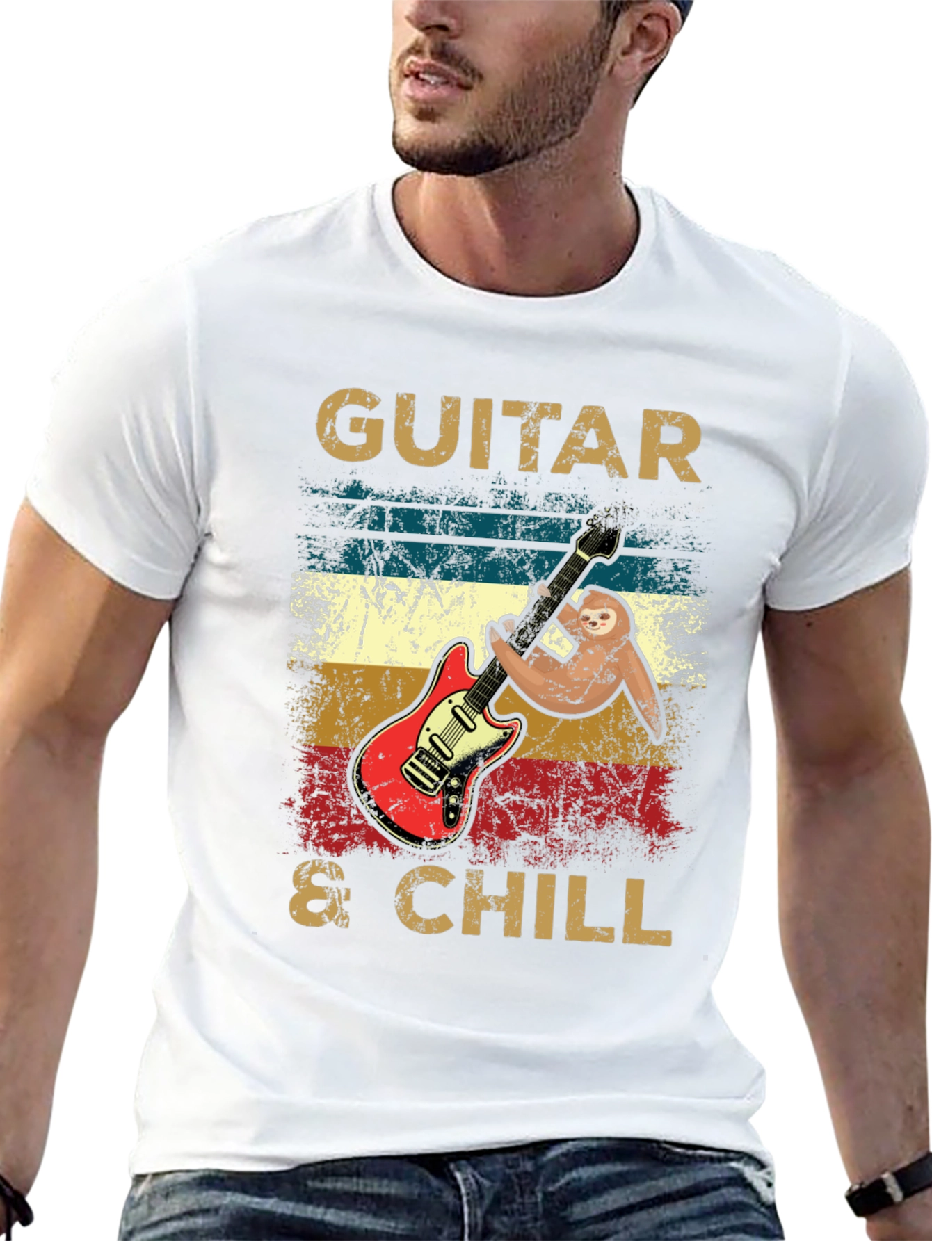 Guitar & Chill Sloth T-Shirt