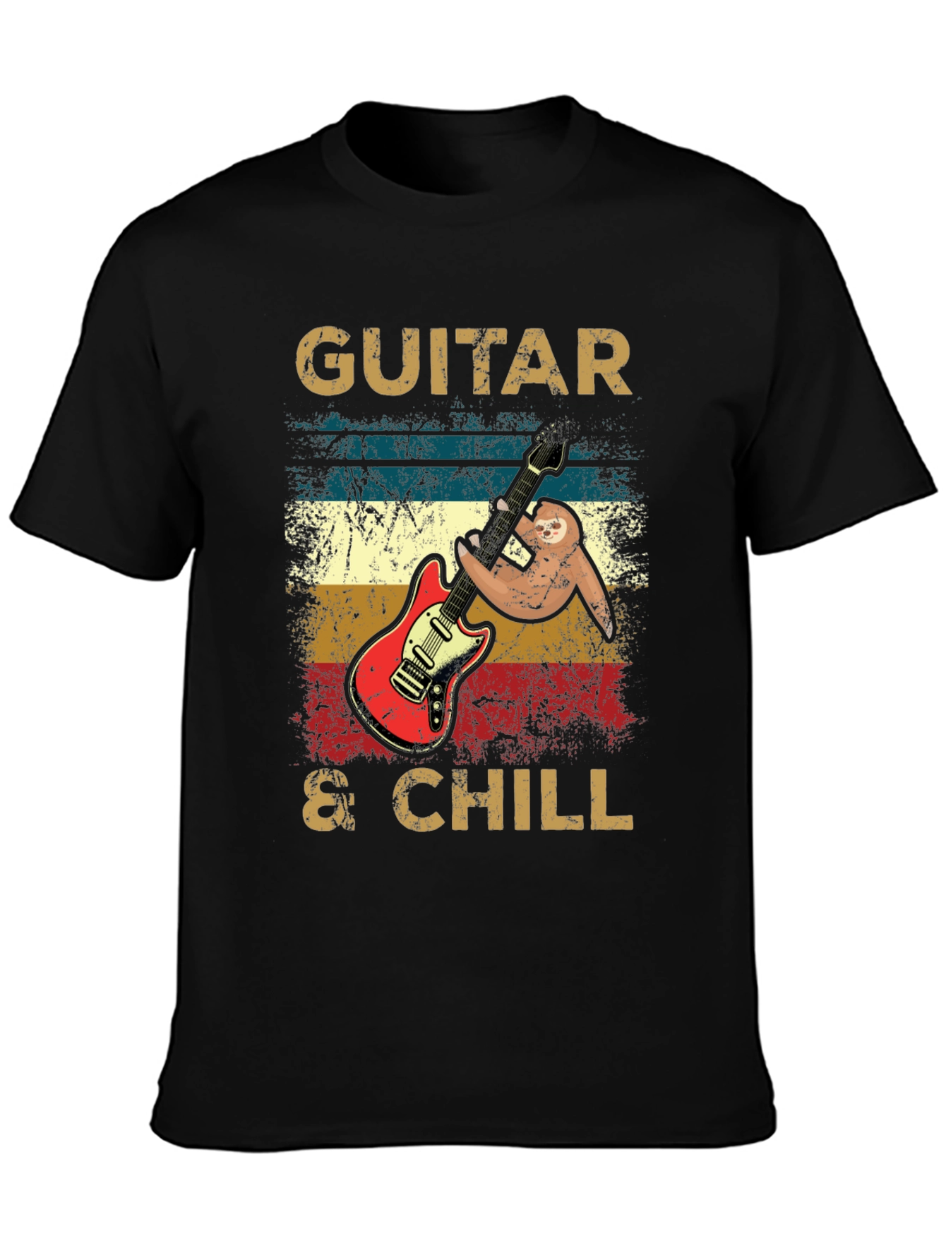 Guitar & Chill Sloth T-Shirt