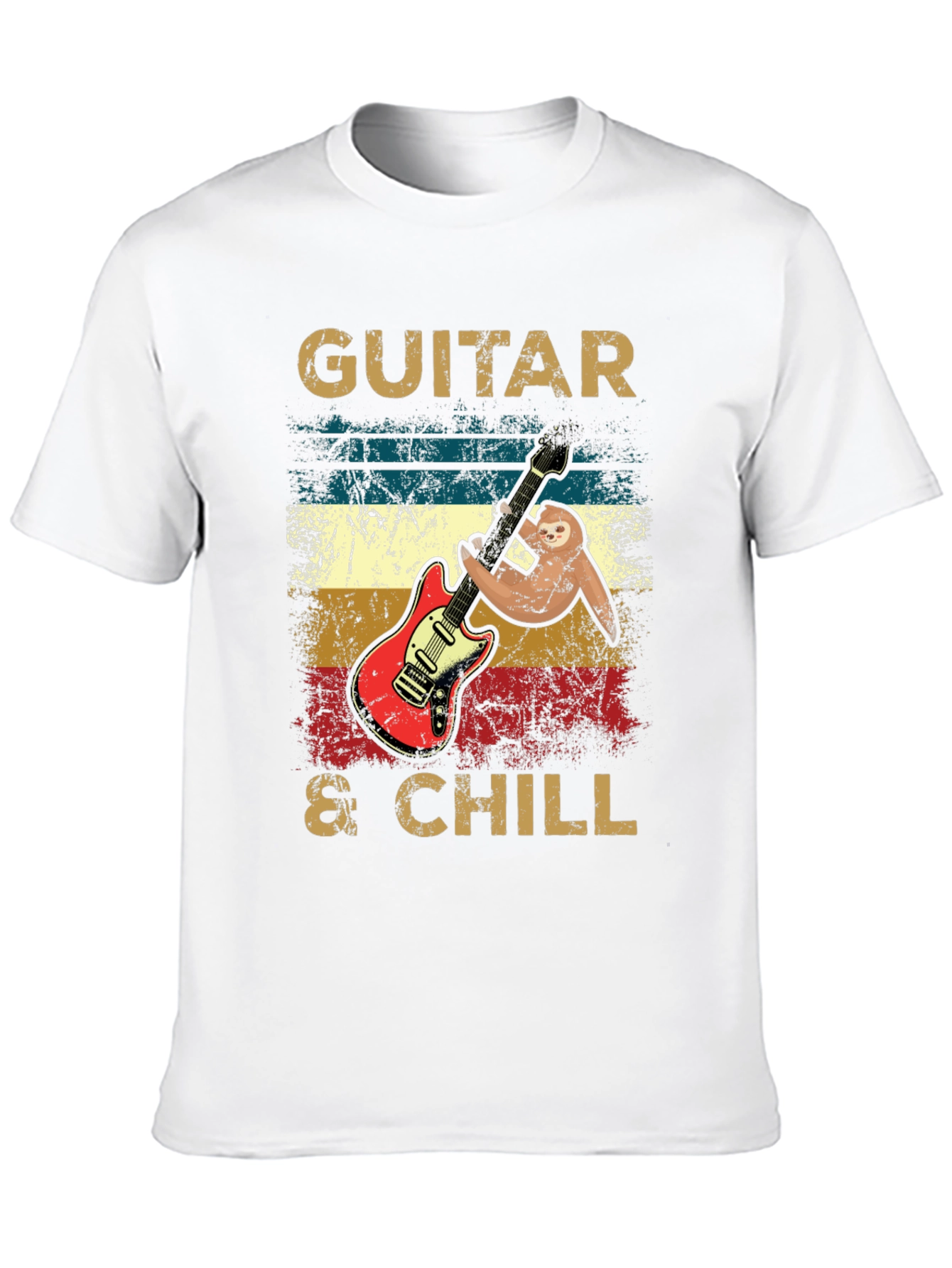 Guitar & Chill Sloth T-Shirt
