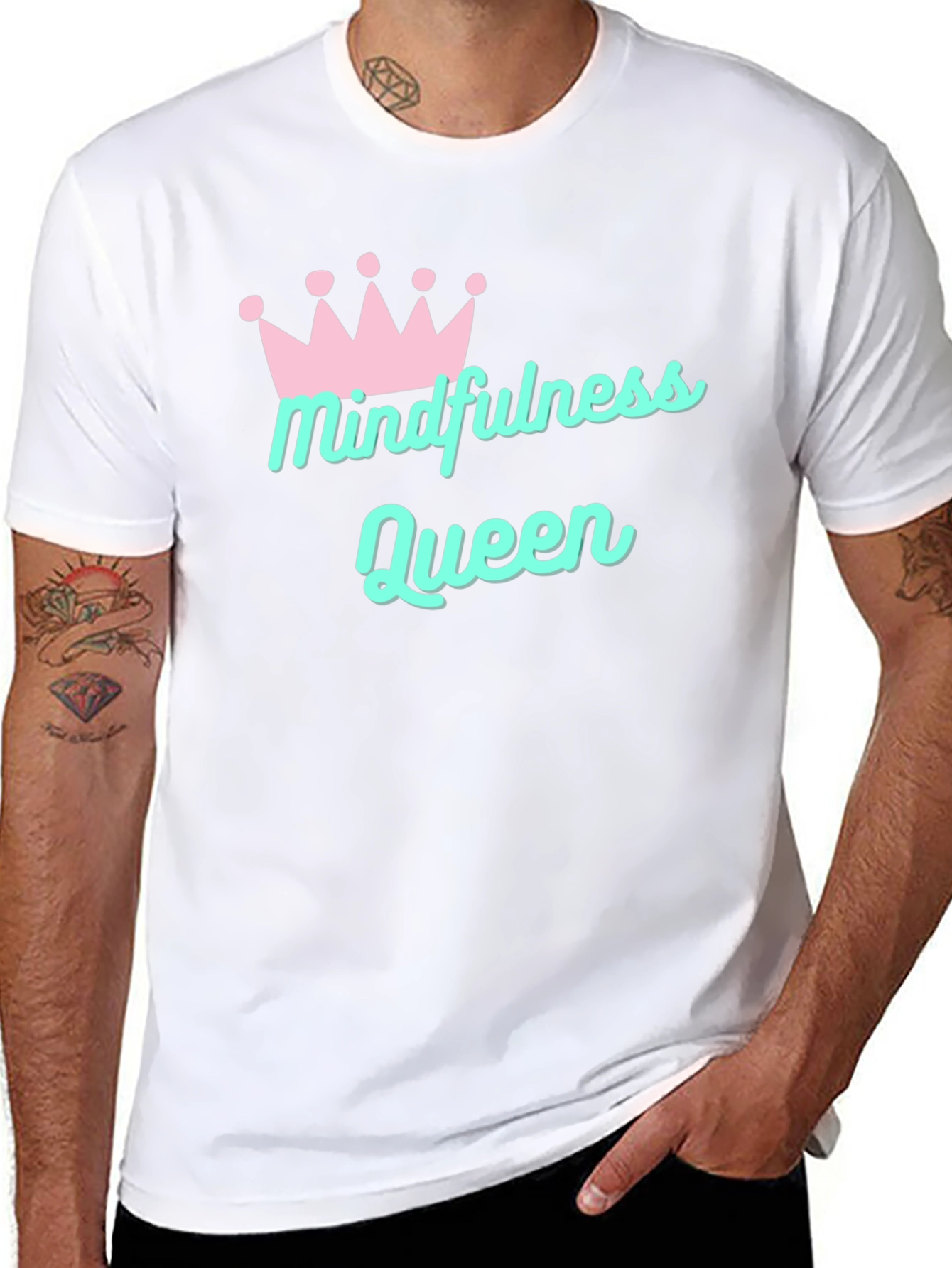 Mindfulness Queen T-Shirt - Black Cotton Tee