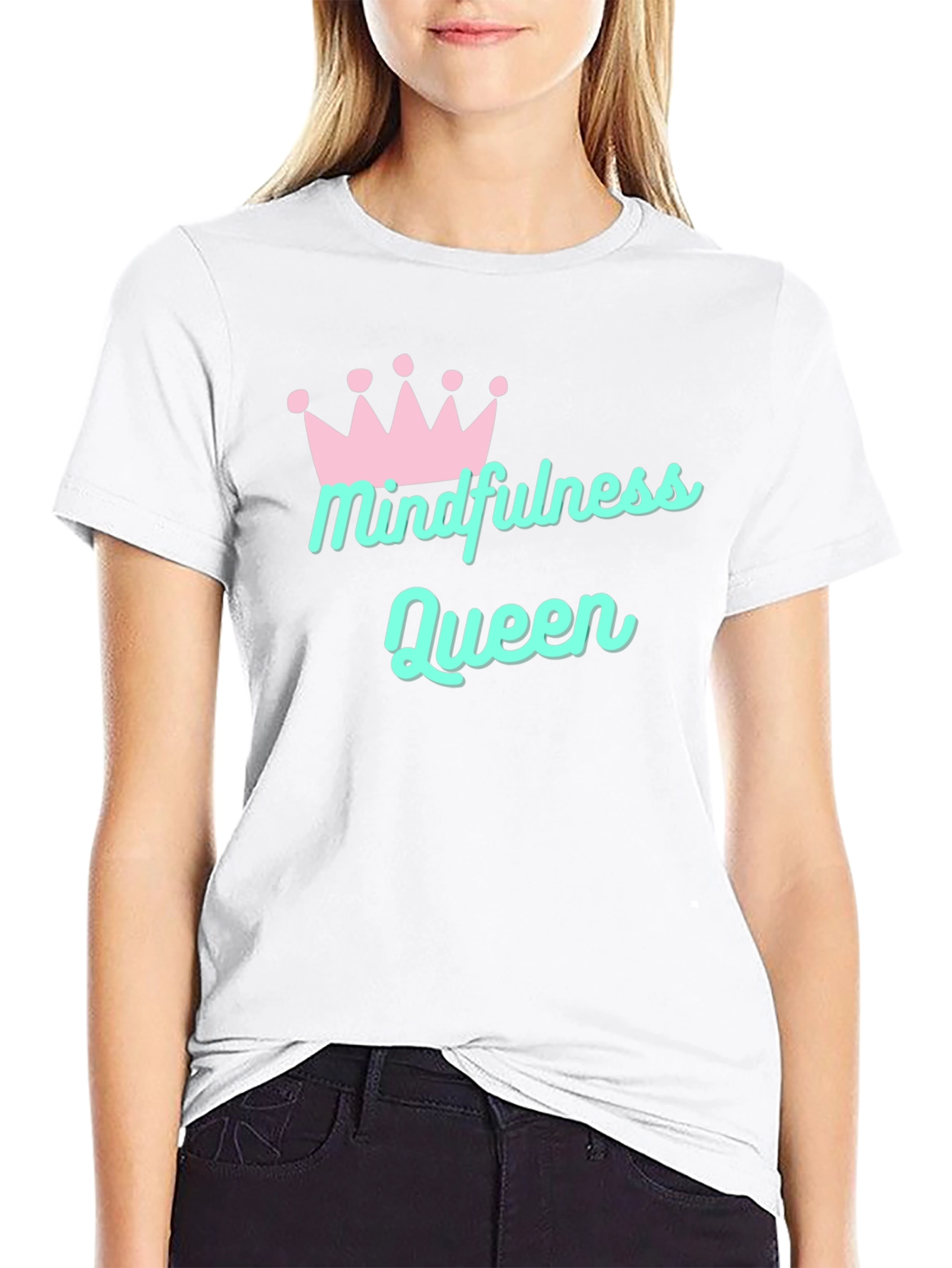Mindfulness Queen T-Shirt - Black Cotton Tee
