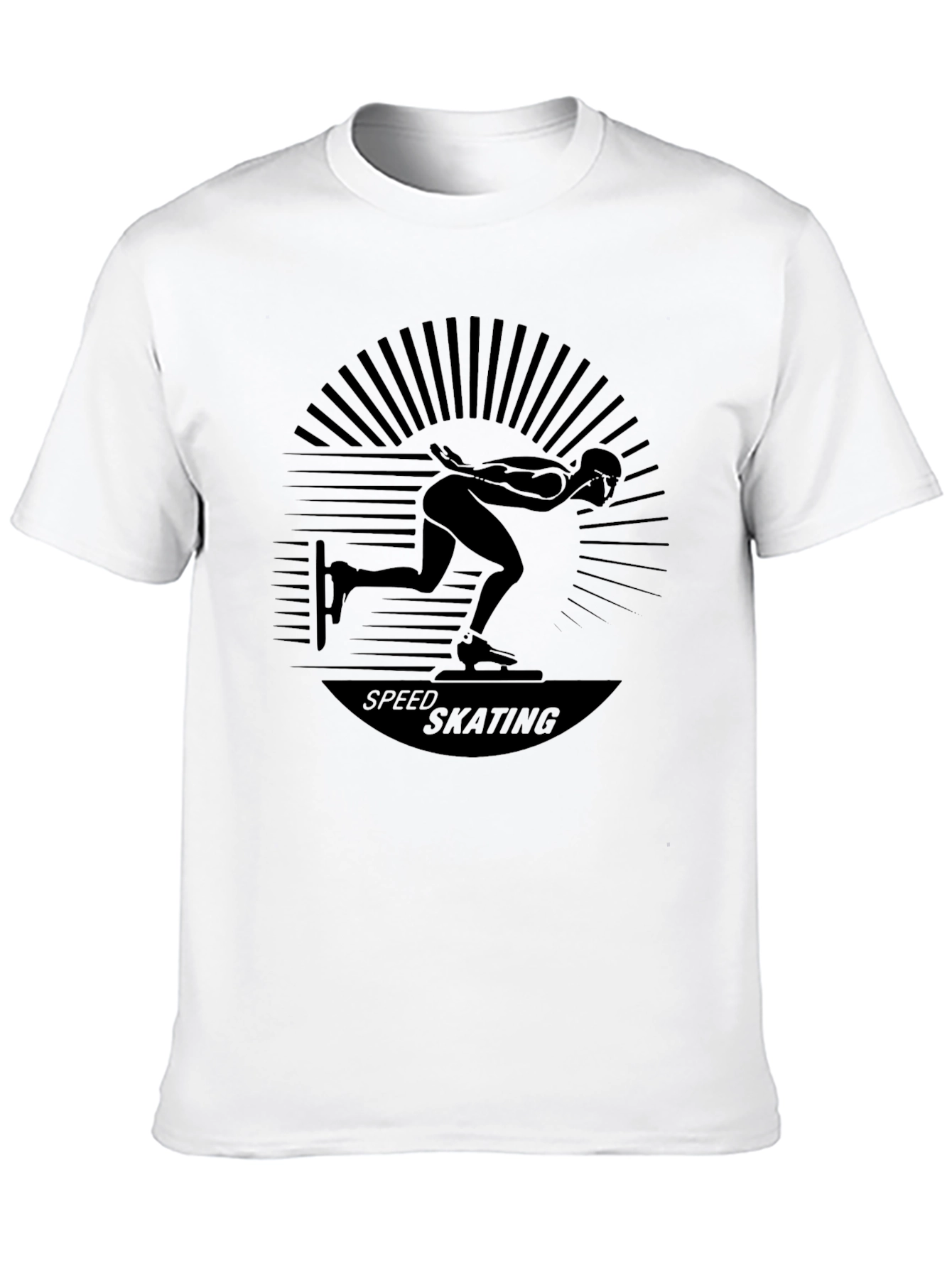 Speed Skating Graphic Black T-Shirt