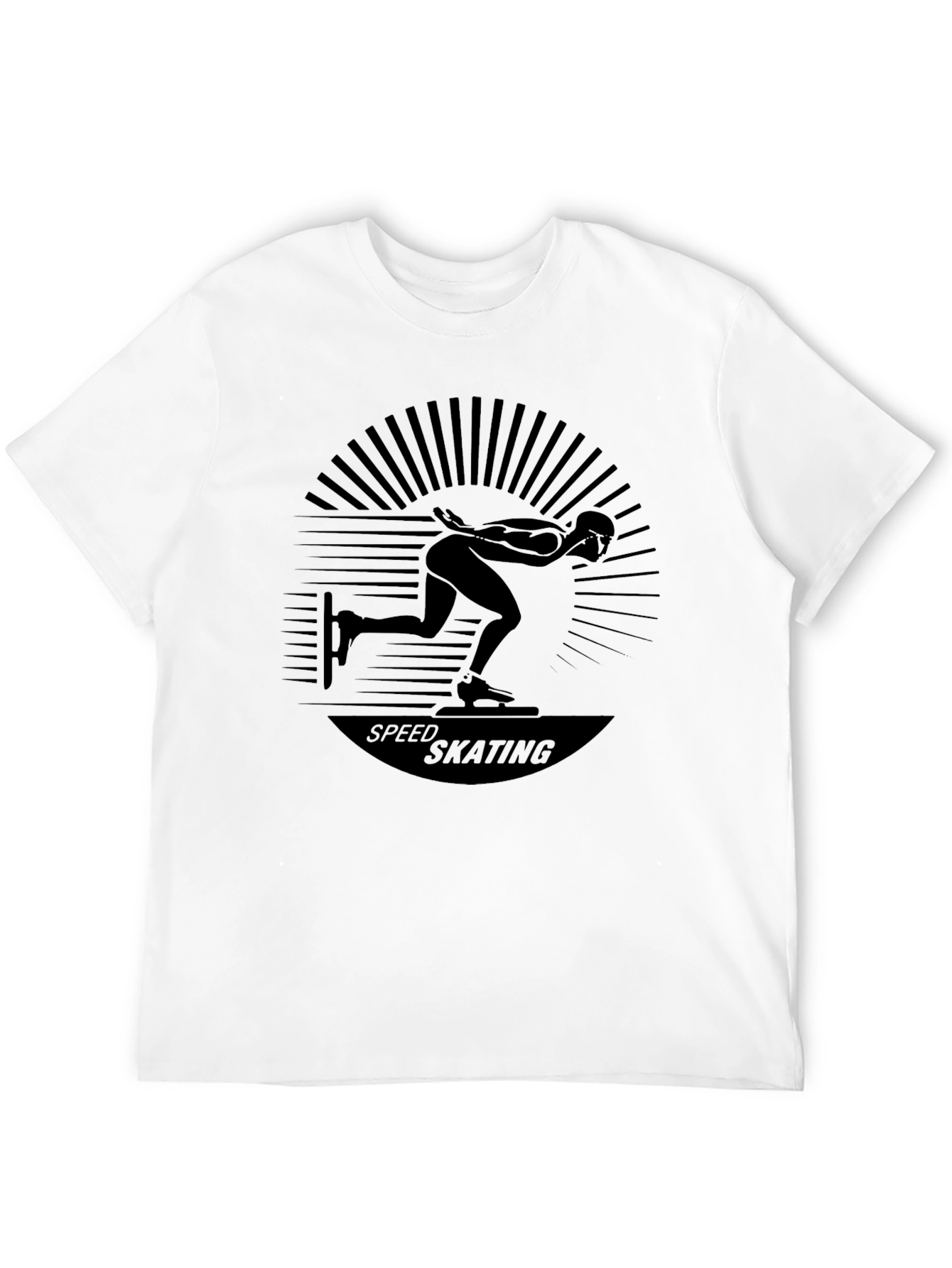 Speed Skating Graphic Black T-Shirt