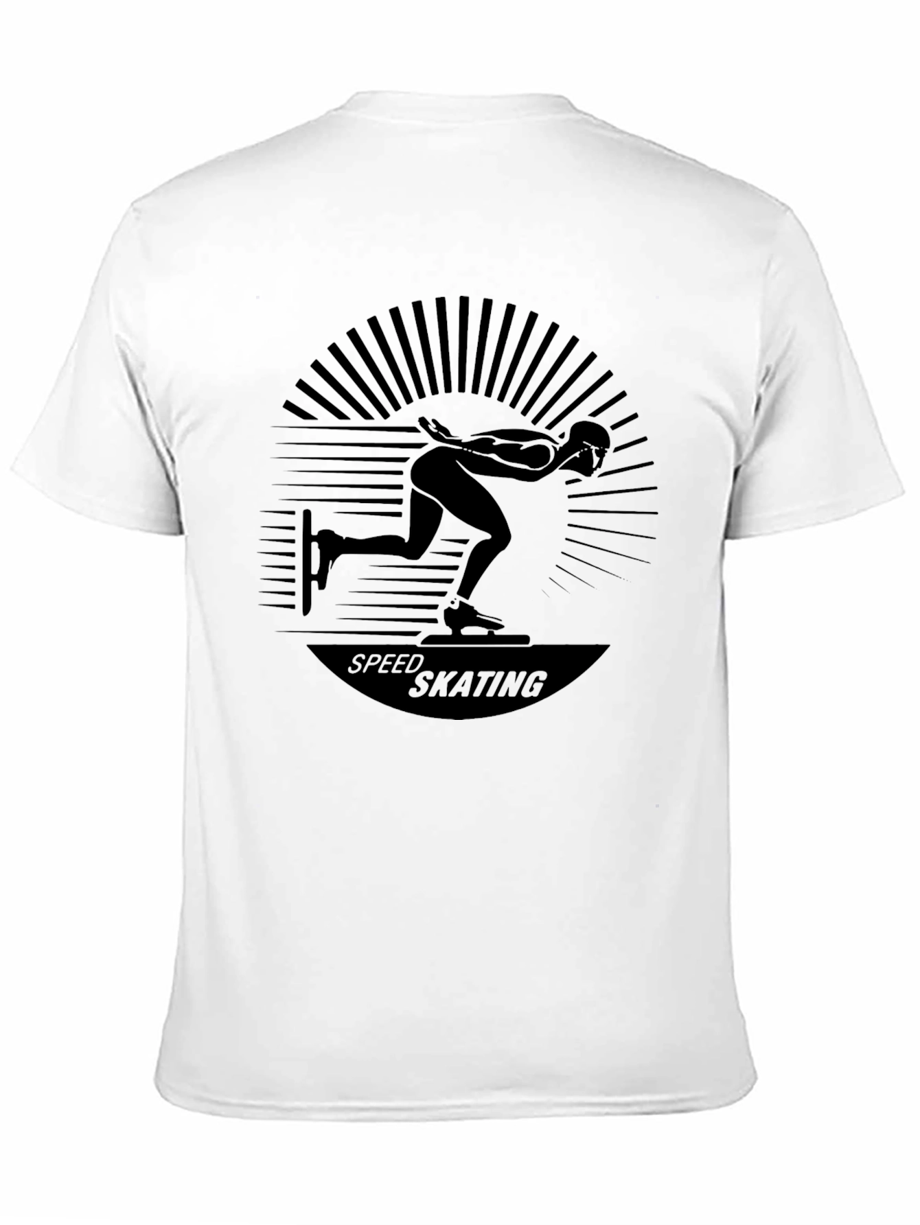 Speed Skating Graphic Black T-Shirt