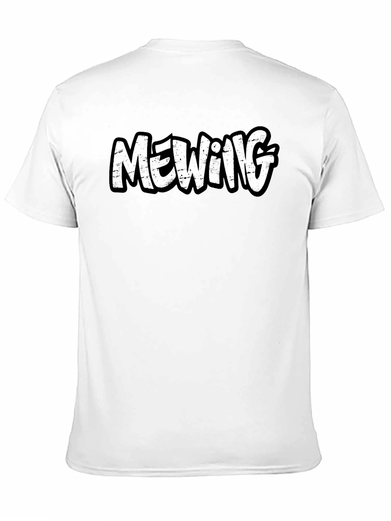 Mewing Graphic Tee - Black Cotton Comfort