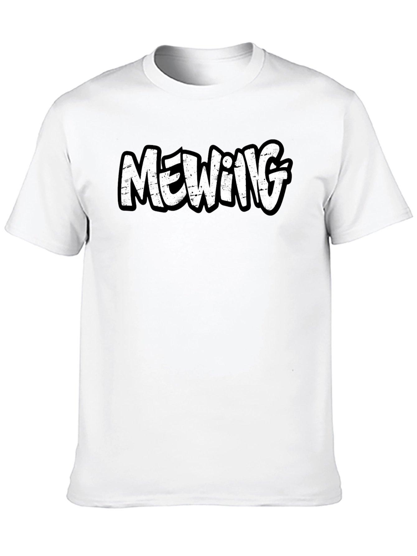 Mewing Graphic Tee - Black Cotton Comfort