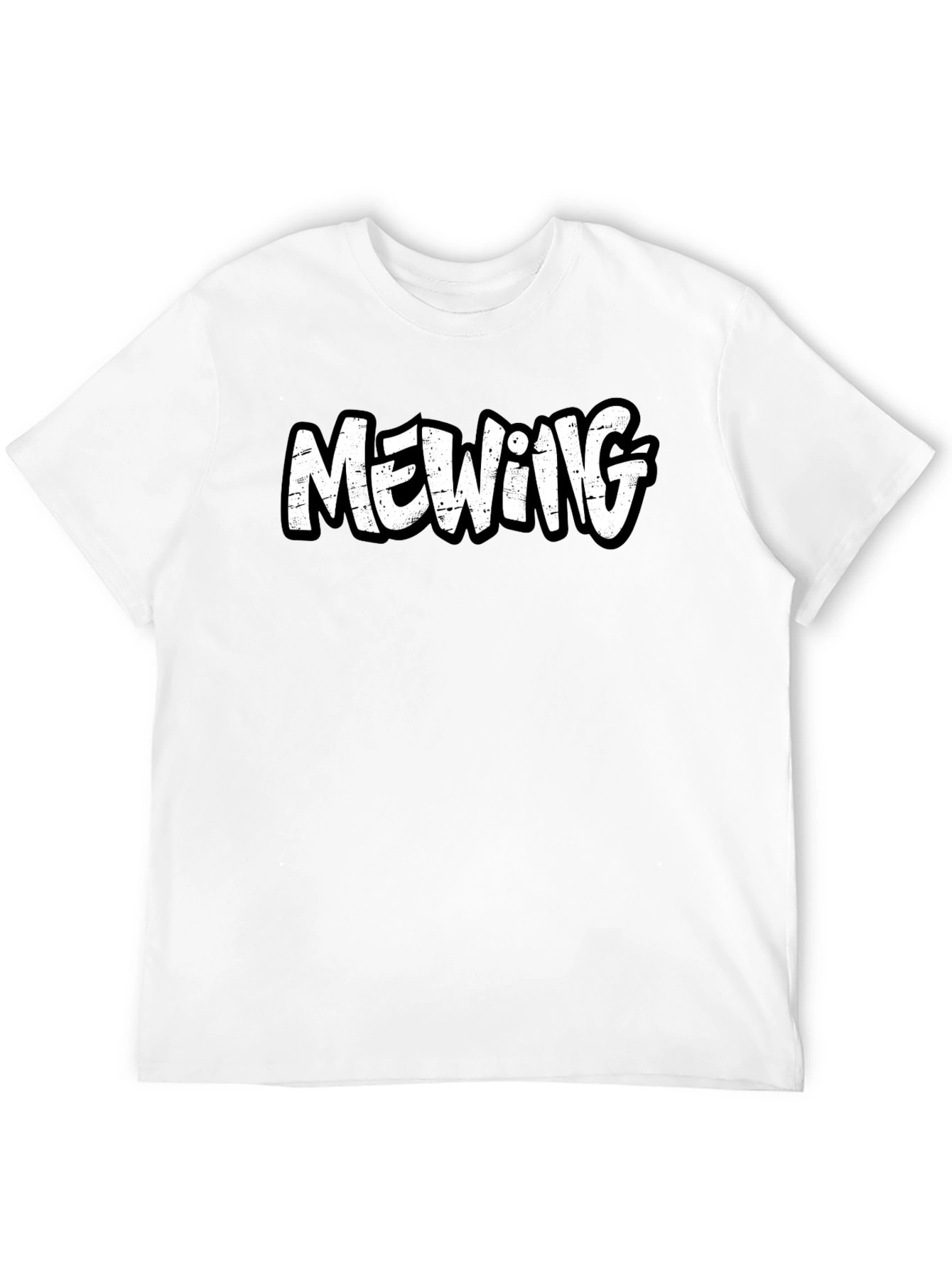 Mewing Graphic Tee - Black Cotton Comfort