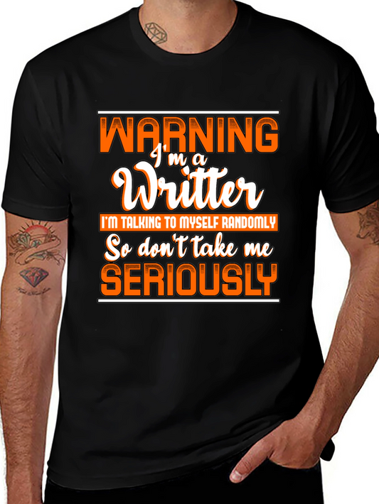 Warning Writer T-Shirt Funny Writer Gift