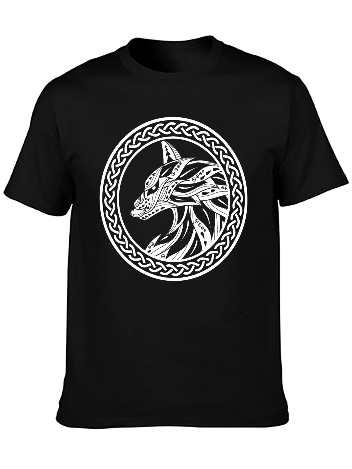 Celtic Wolf T-Shirt - Black Graphic Tee
