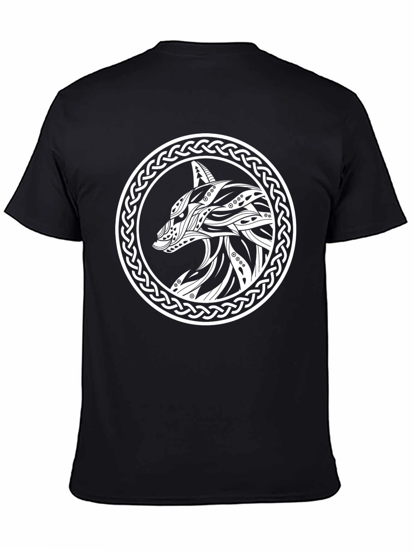 Celtic Wolf T-Shirt - Black Graphic Tee