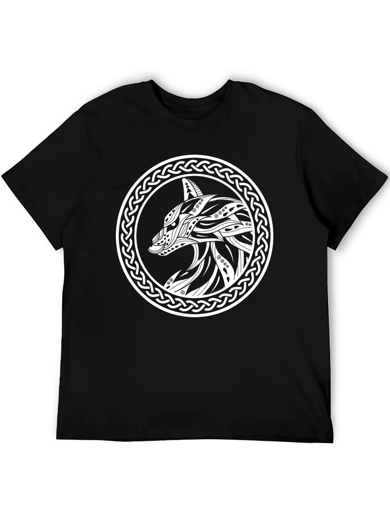Celtic Wolf T-Shirt - Black Graphic Tee