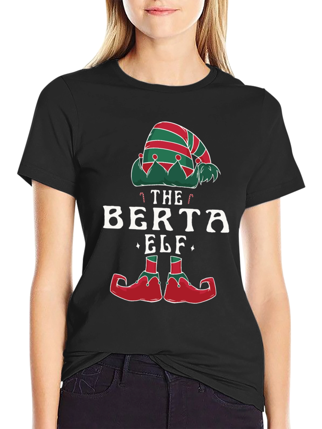 Berta Elf Christmas T-Shirt - Holiday Festive Apparel