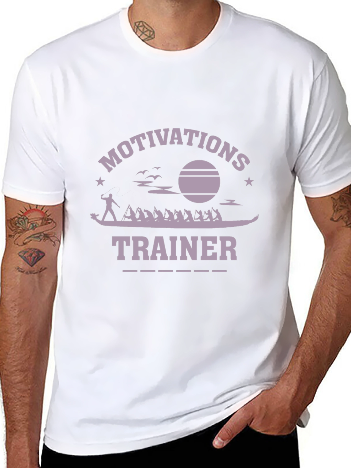 Motivations Trainer Graphic T-Shirt - Crew Rowing Design