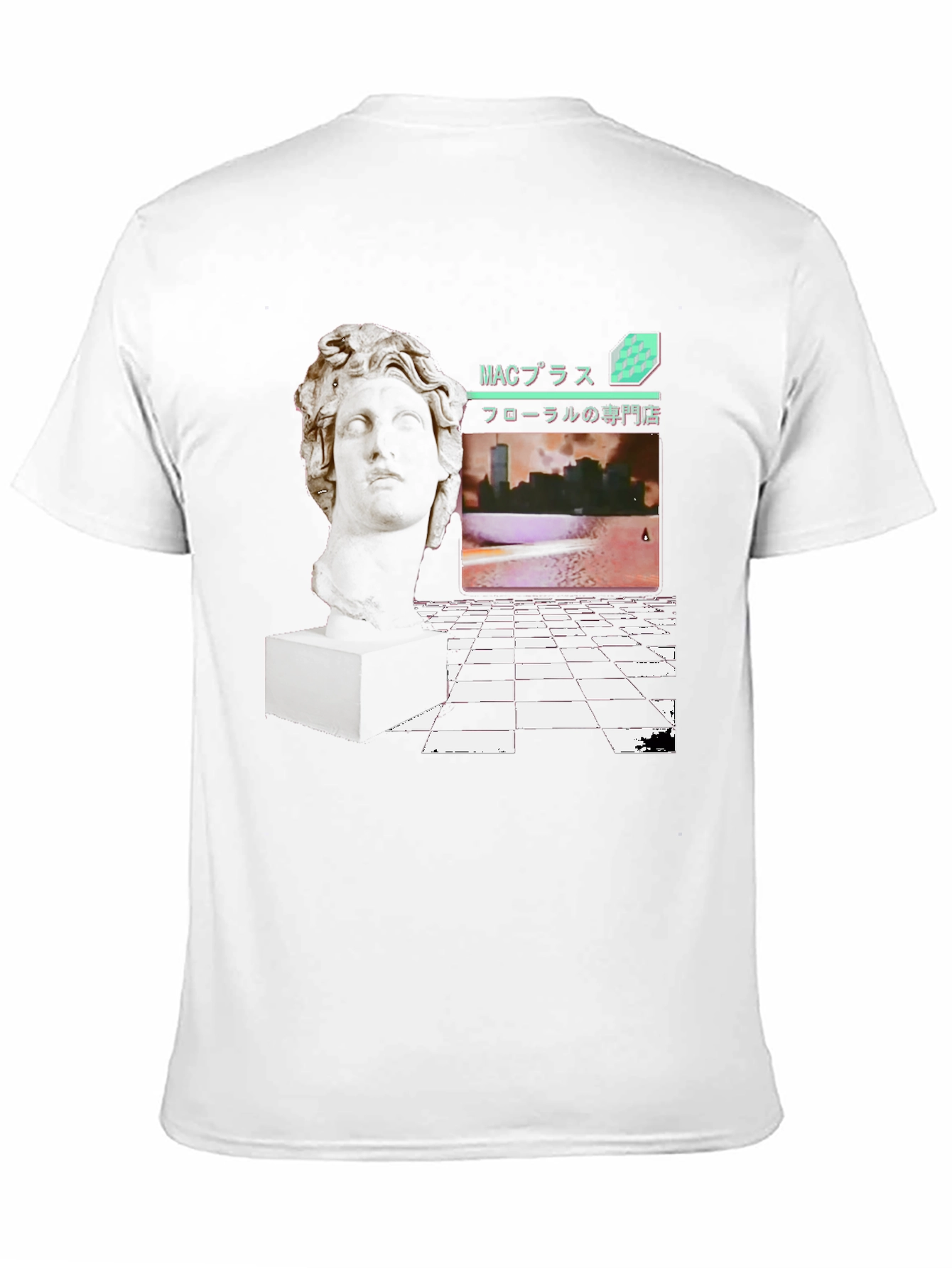 Vaporwave Style Graphic Print Tee