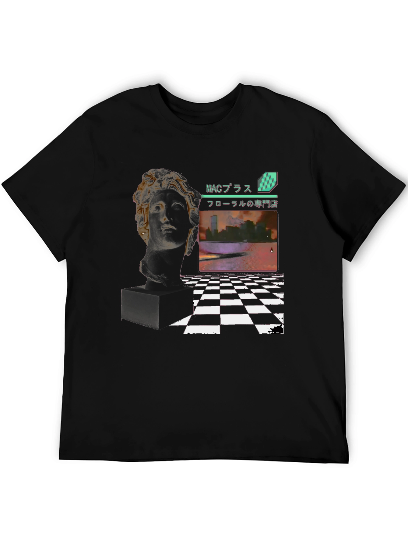 Vaporwave Style Graphic Print Tee