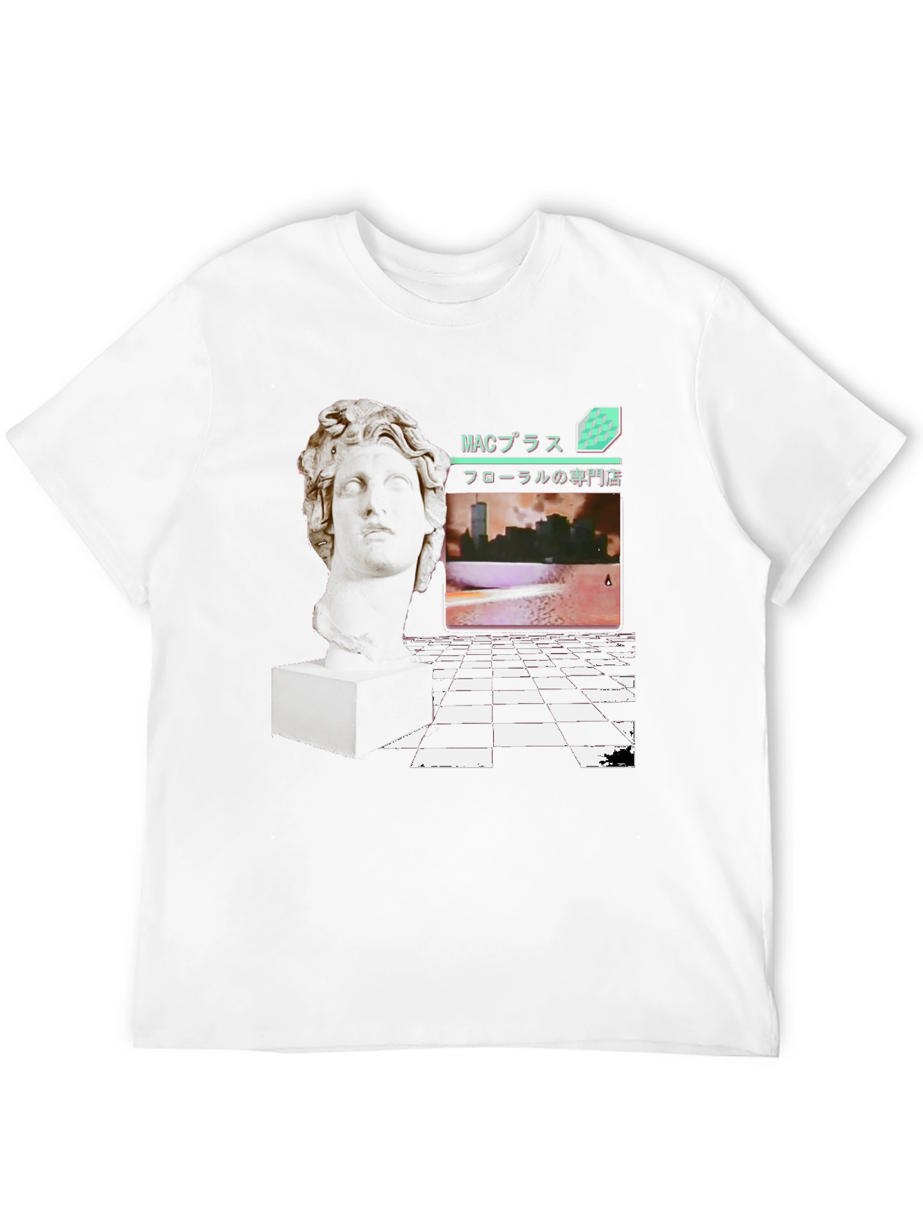 Vaporwave Style Graphic Print Tee