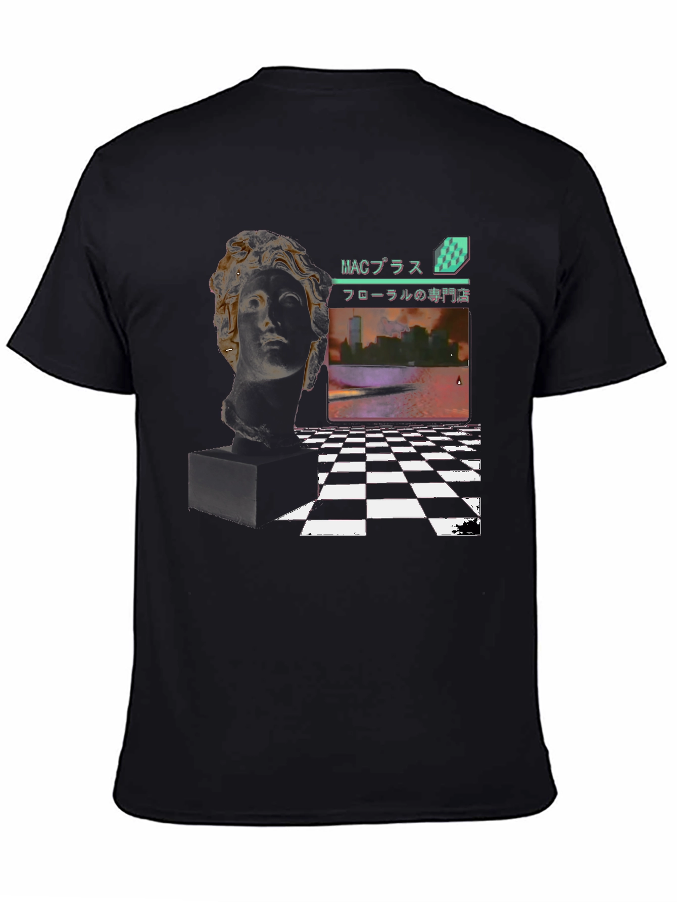 Vaporwave Style Graphic Print Tee
