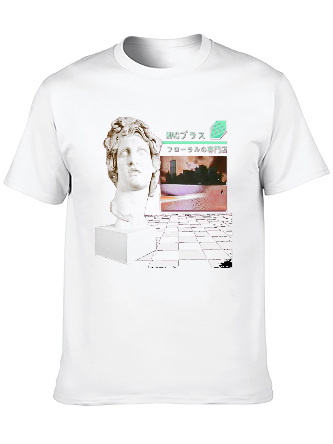 Vaporwave Style Graphic Print Tee