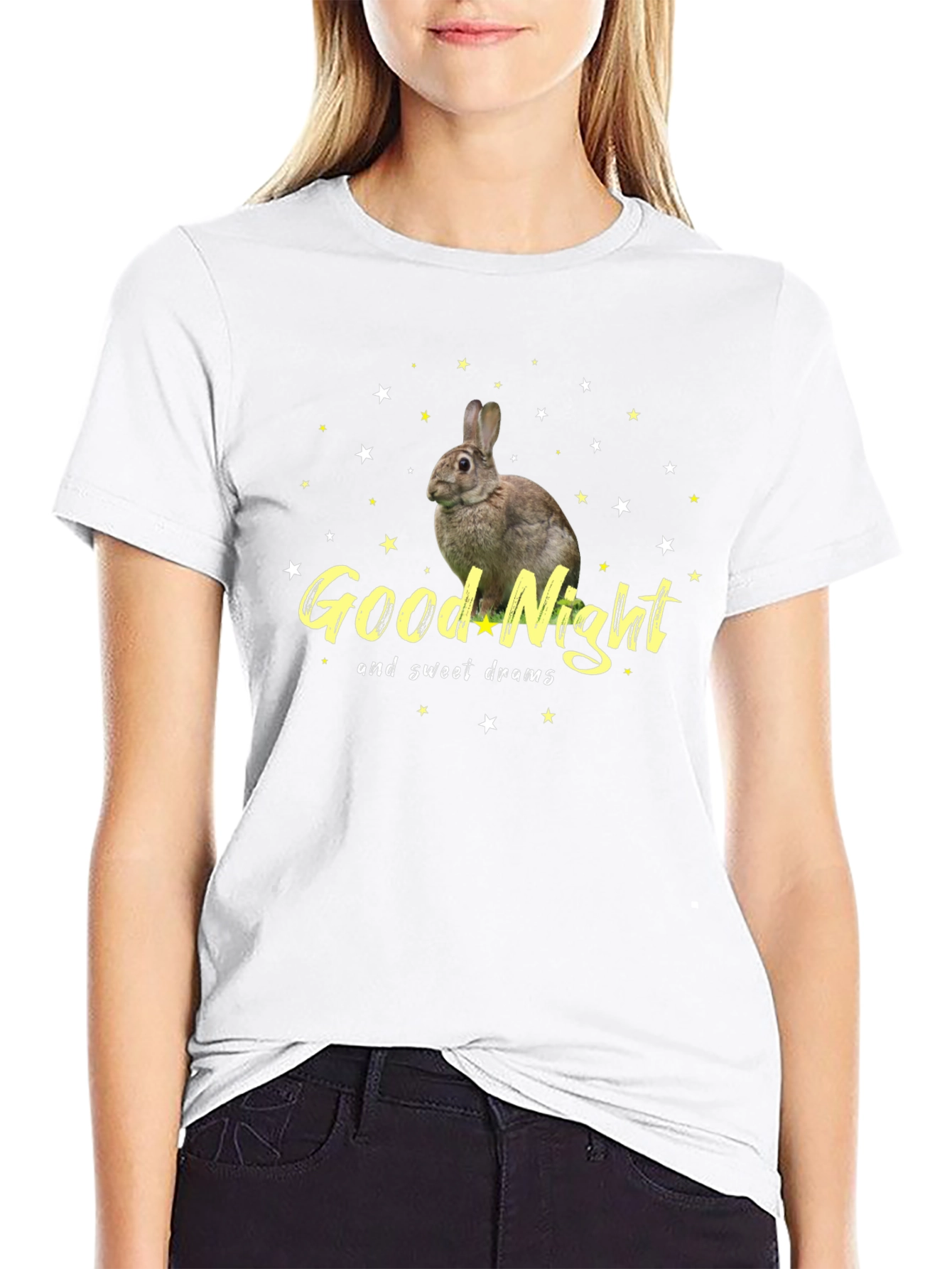 Good Night Rabbit T-Shirt - Sweet Dreams Tee