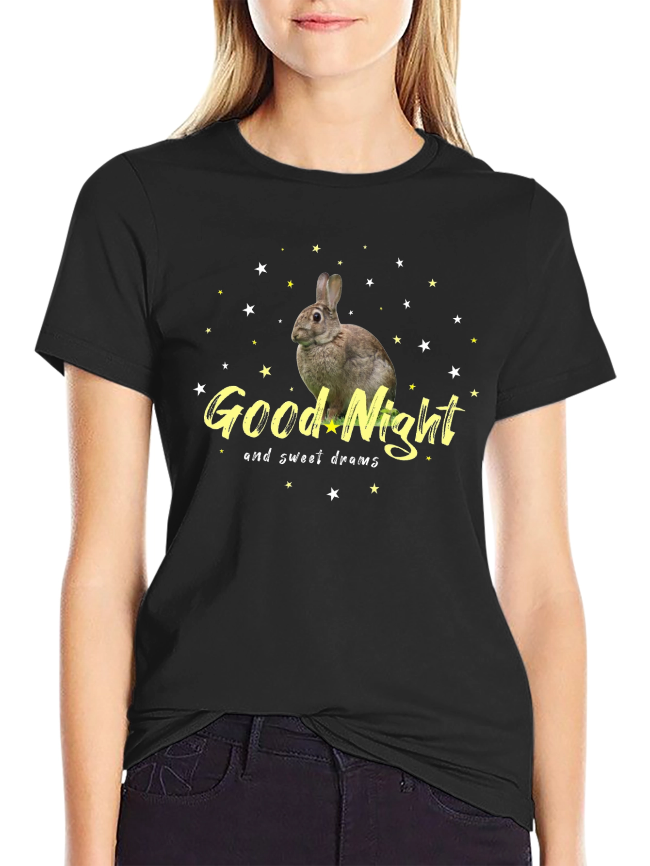 Good Night Rabbit T-Shirt - Sweet Dreams Tee