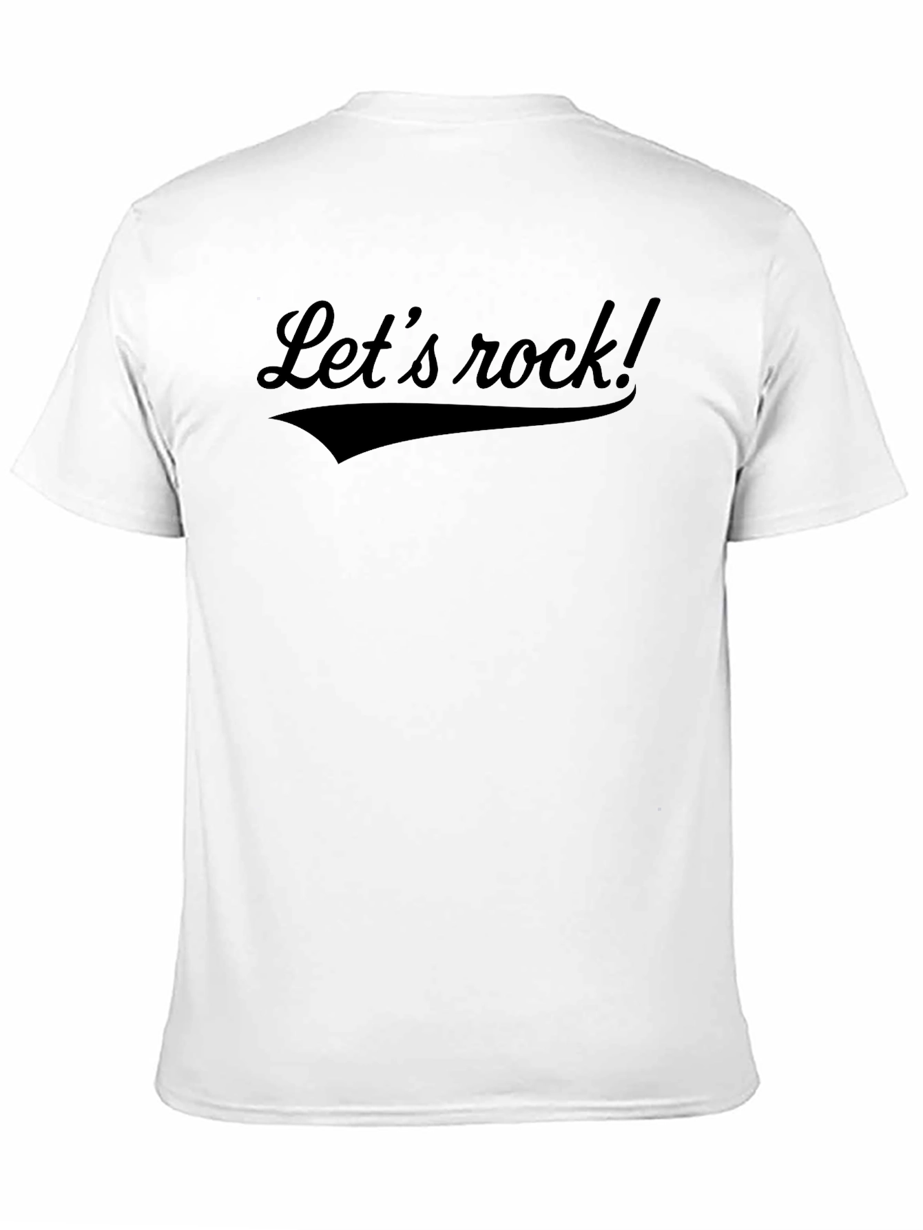 Lets Rock! Mens Black Graphic T-Shirt