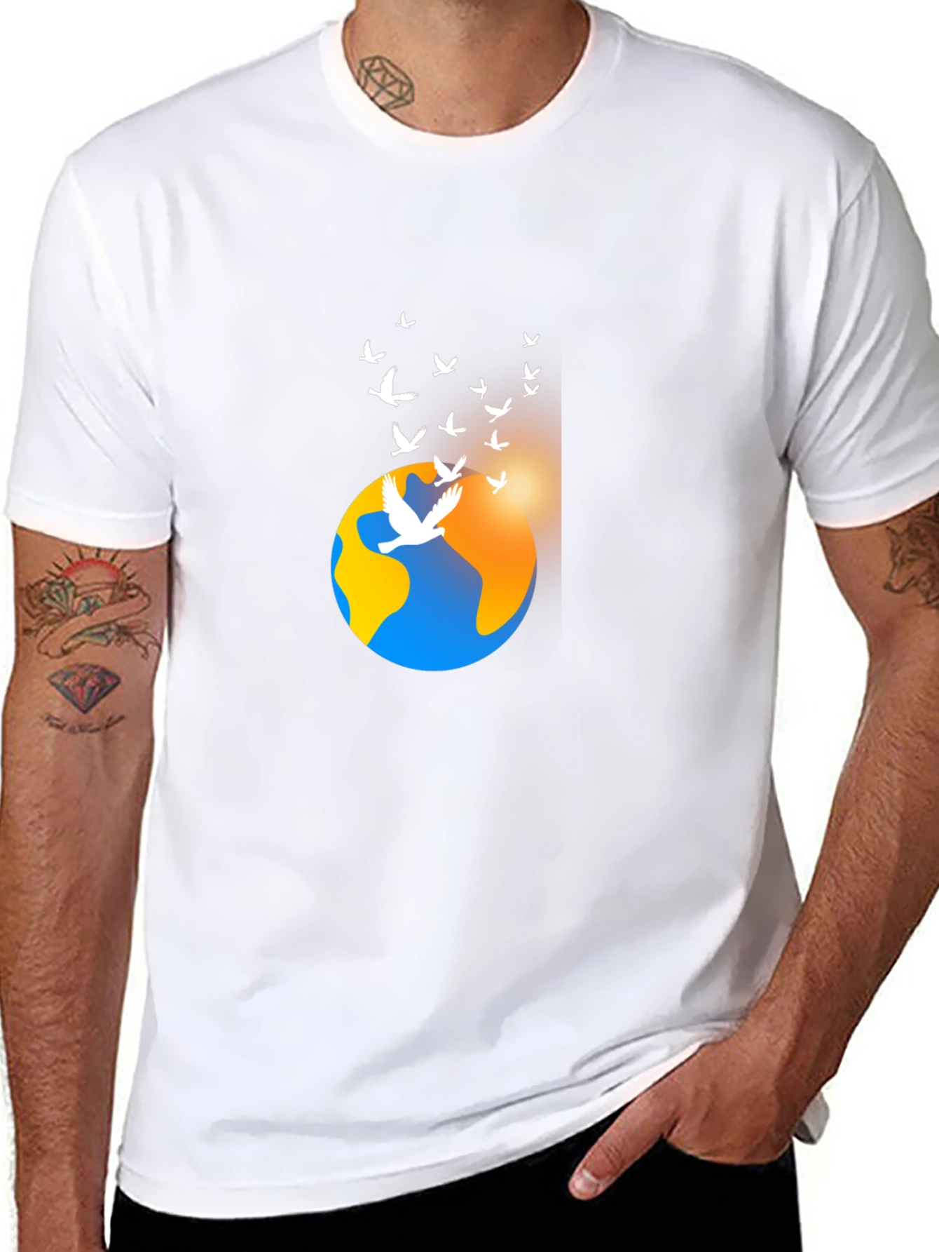 Peaceful World Graphic Tee - Black