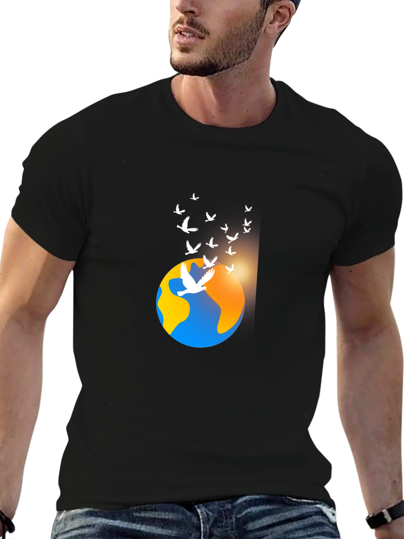 Peaceful World Graphic Tee - Black