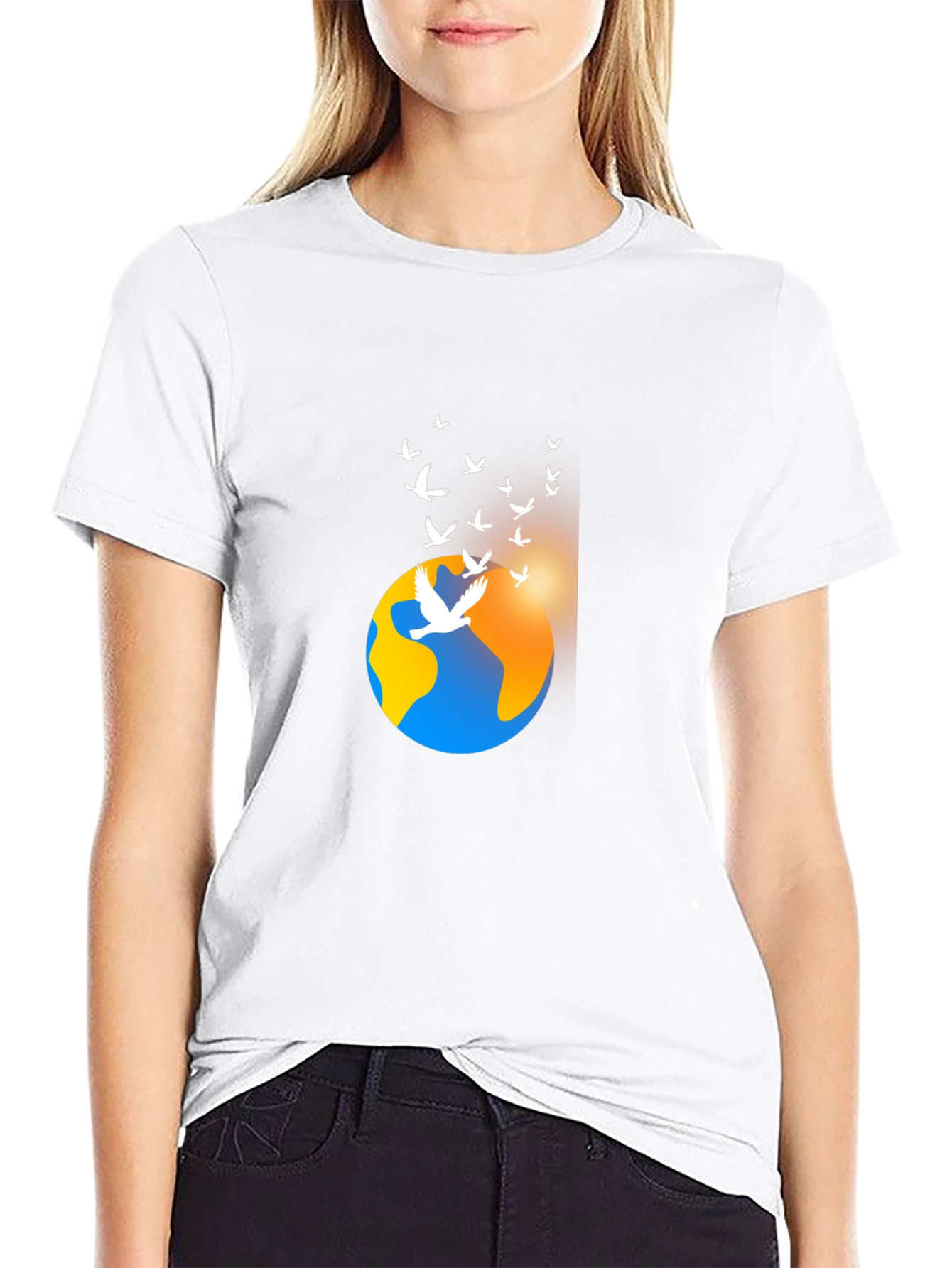 Peaceful World Graphic Tee - Black