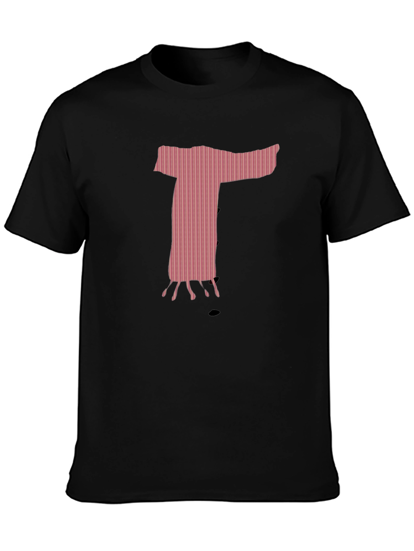 Unique Graphic T-Shirt - Pink Letter T Design