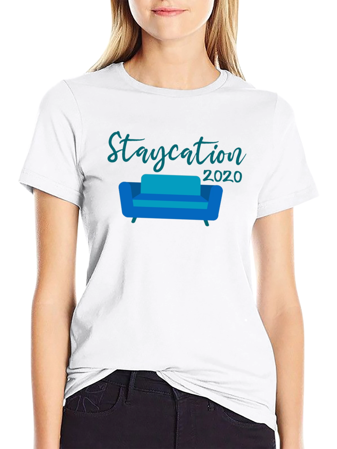 Staycation 2020 Black Graphic Tee