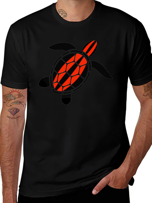 Turtle Graphic Tee - Black Casual Shirt