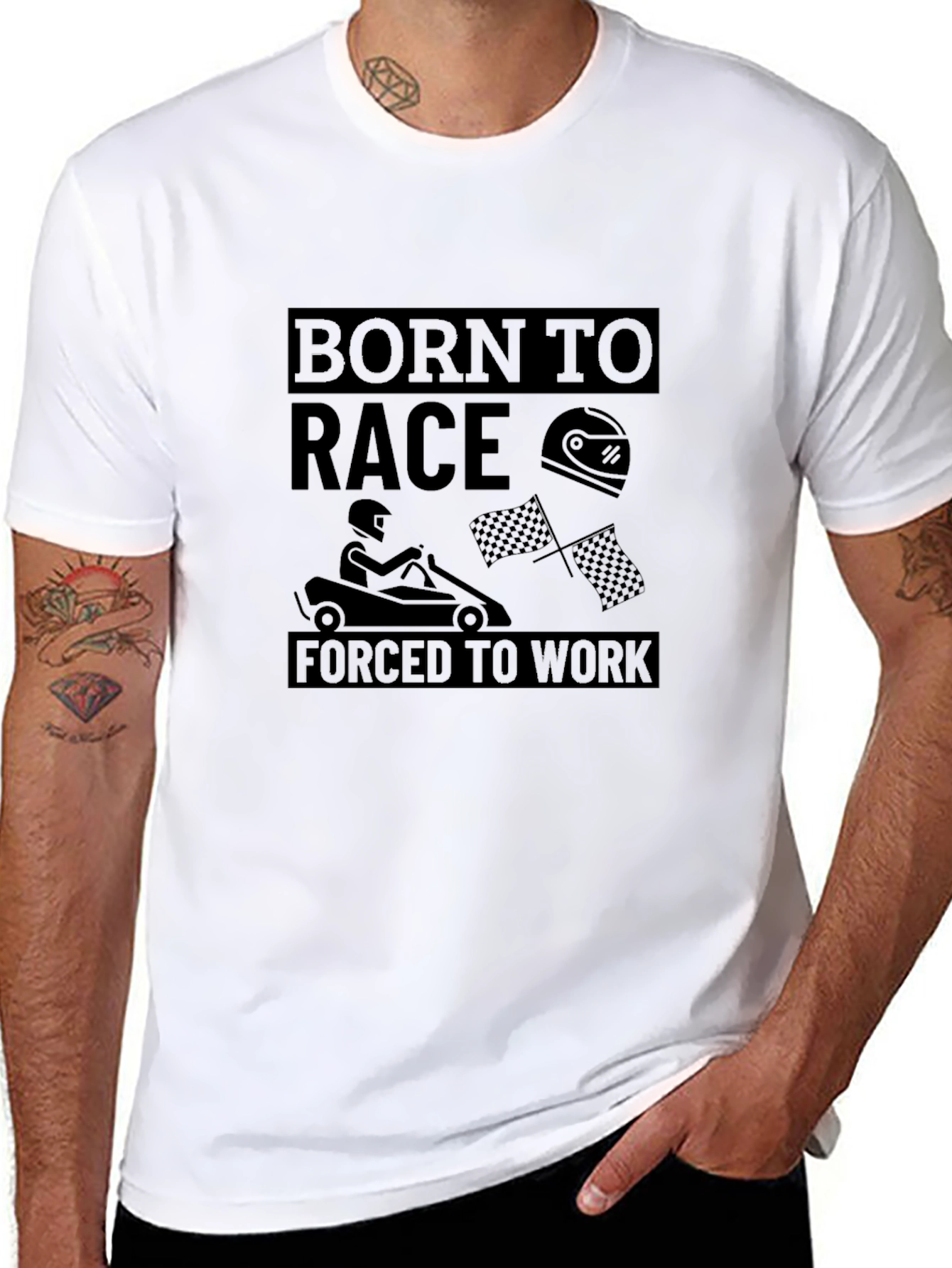 Born to Race Black Graphic Tee