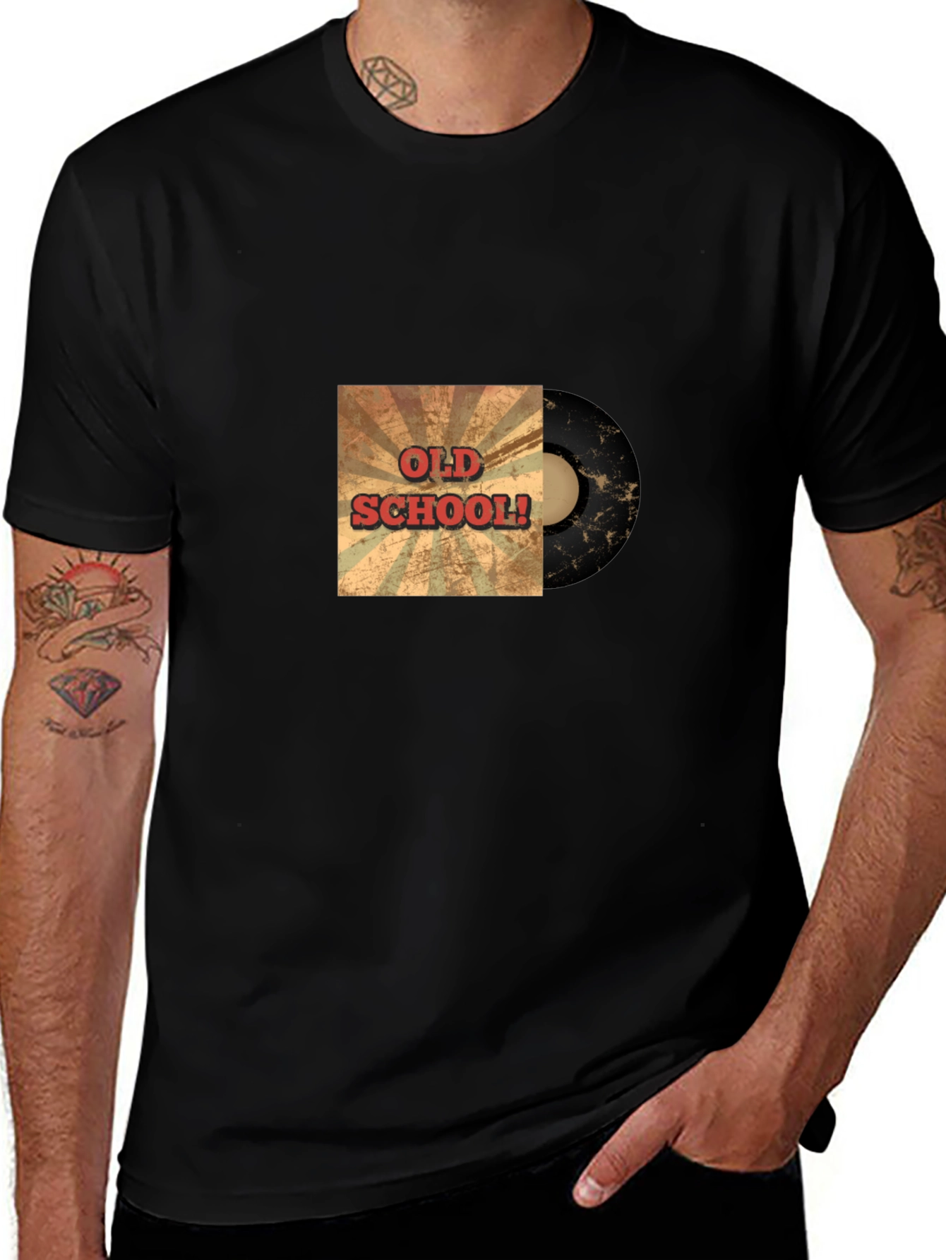 Old School Vinyl Record Graphic Tee