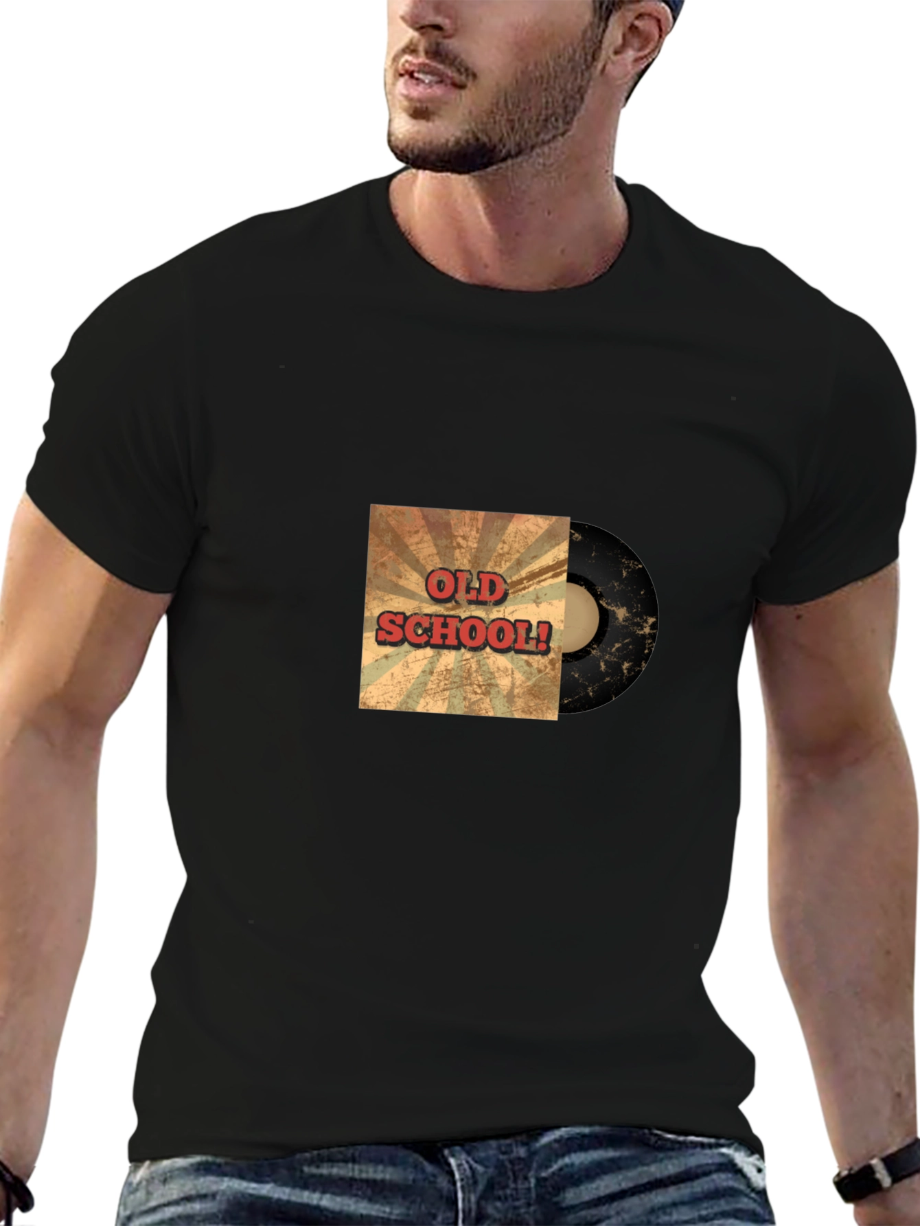Old School Vinyl Record Graphic Tee