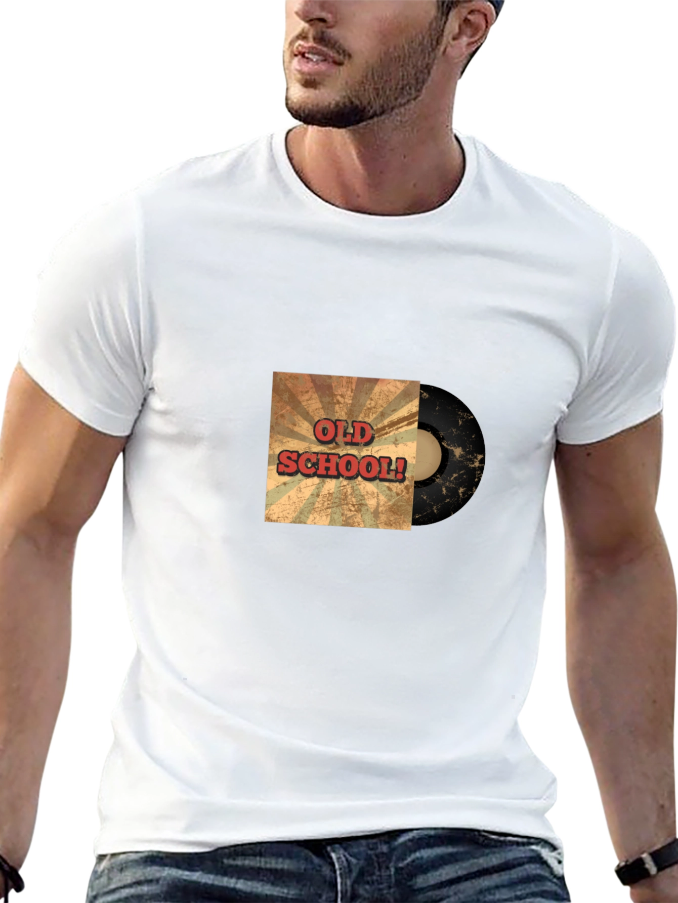 Old School Vinyl Record Graphic Tee