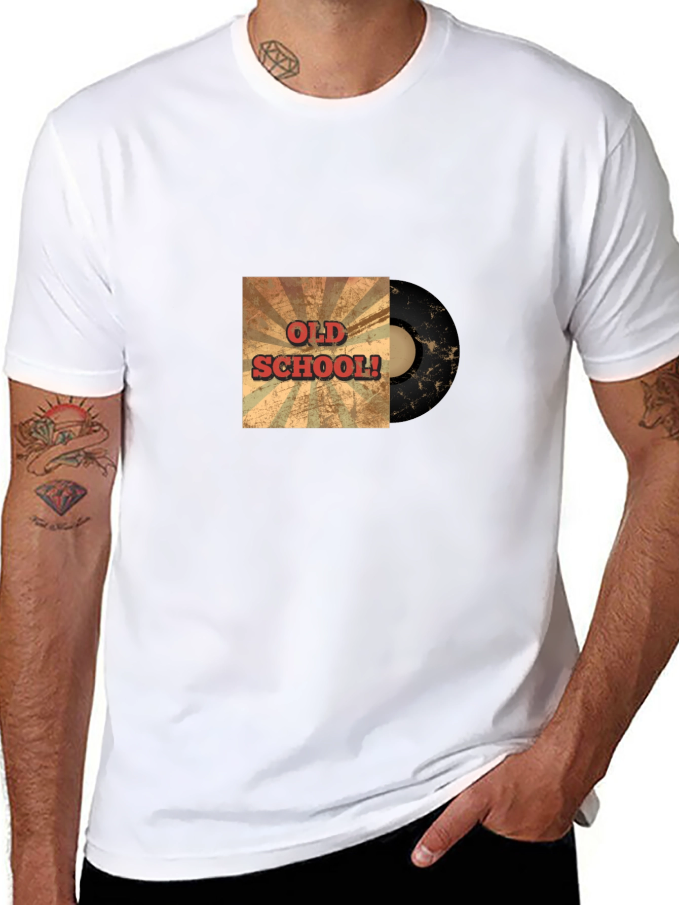 Old School Vinyl Record Graphic Tee